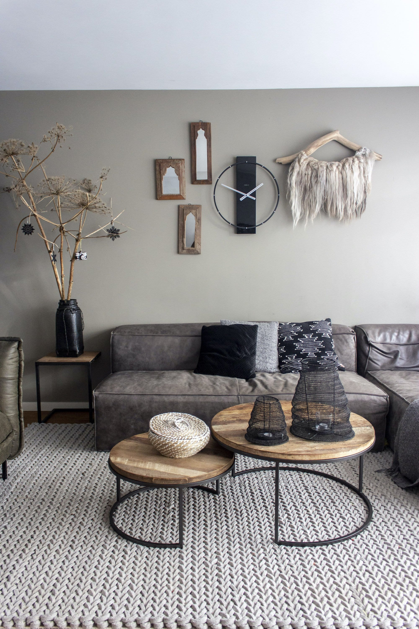 Wandklok\u0020\u002D\u002050,8\u0020x\u002058,2\u0020x\u00204,3\u0020cm\u0020\u002D\u0020Hout\u002FStaal