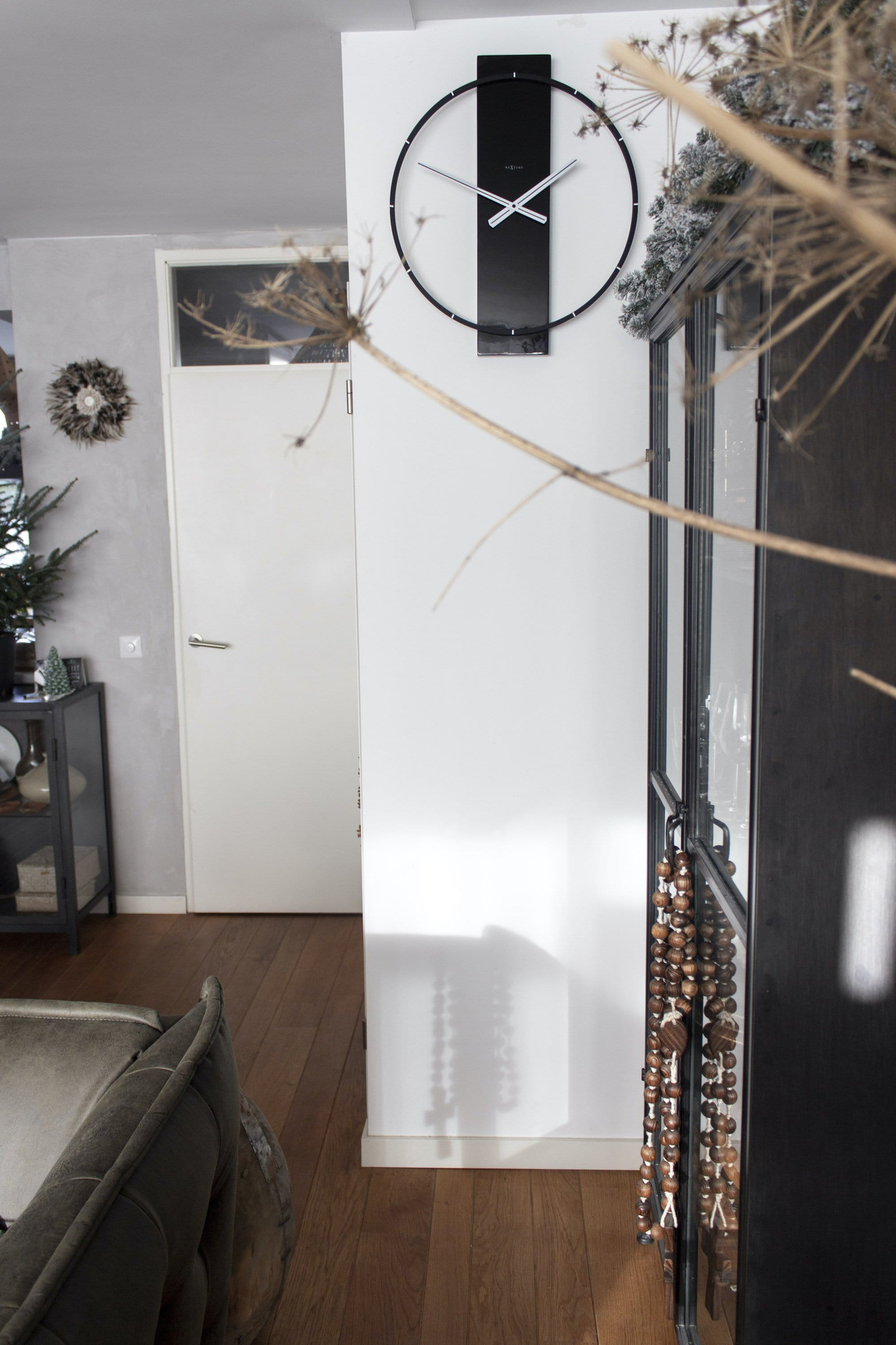 Wandklok\u0020\u002D\u002050,8\u0020x\u002058,2\u0020x\u00204,3\u0020cm\u0020\u002D\u0020Hout\u002FStaal