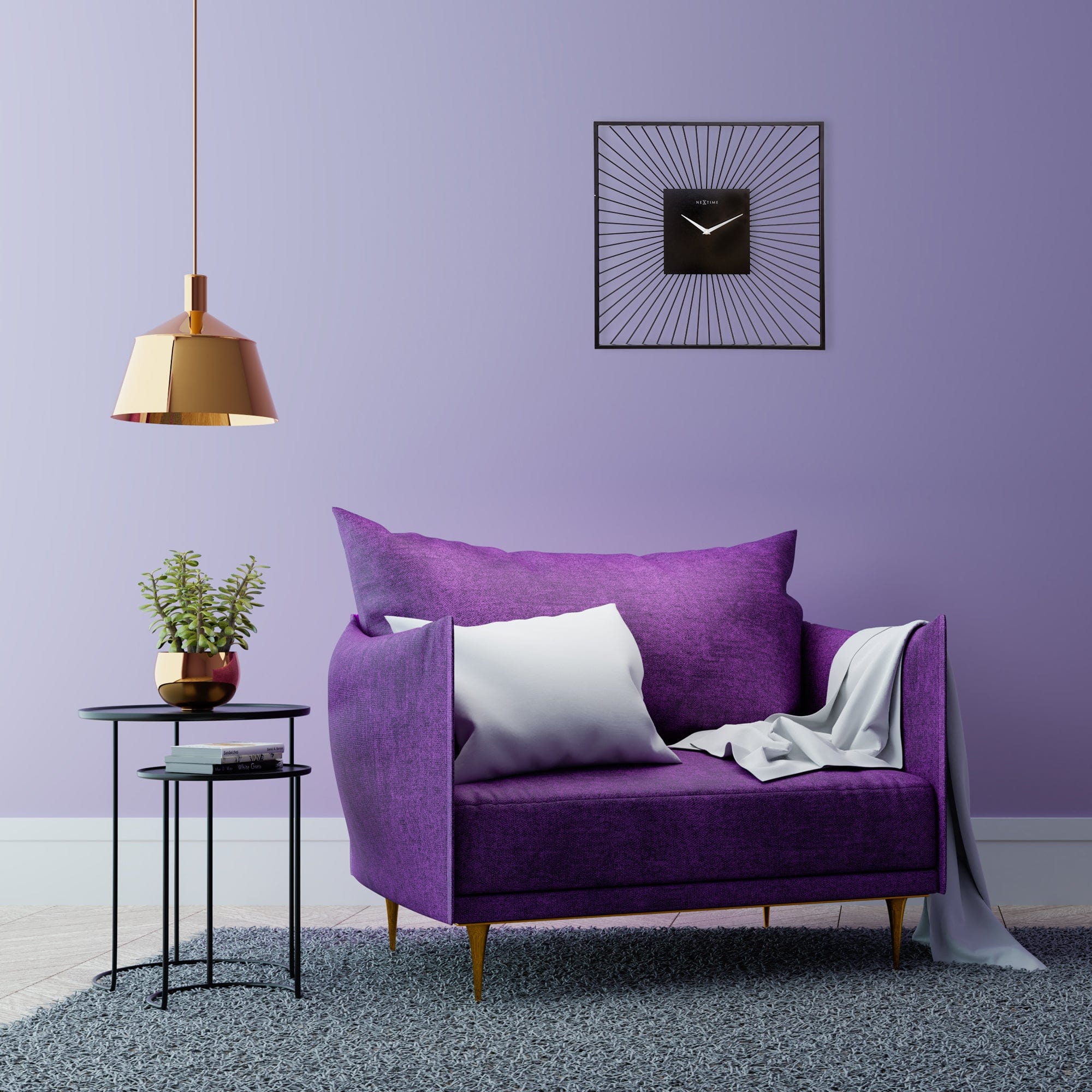 Wandklok\u002045x45x15cm\u0020\u002D\u0020Geruisloos\u0020\u002D\u0020Zwart\u0020\u002D\u0020Metaal\u0020\u002D\u0020\u0022Vasco\u0020Square\u0022