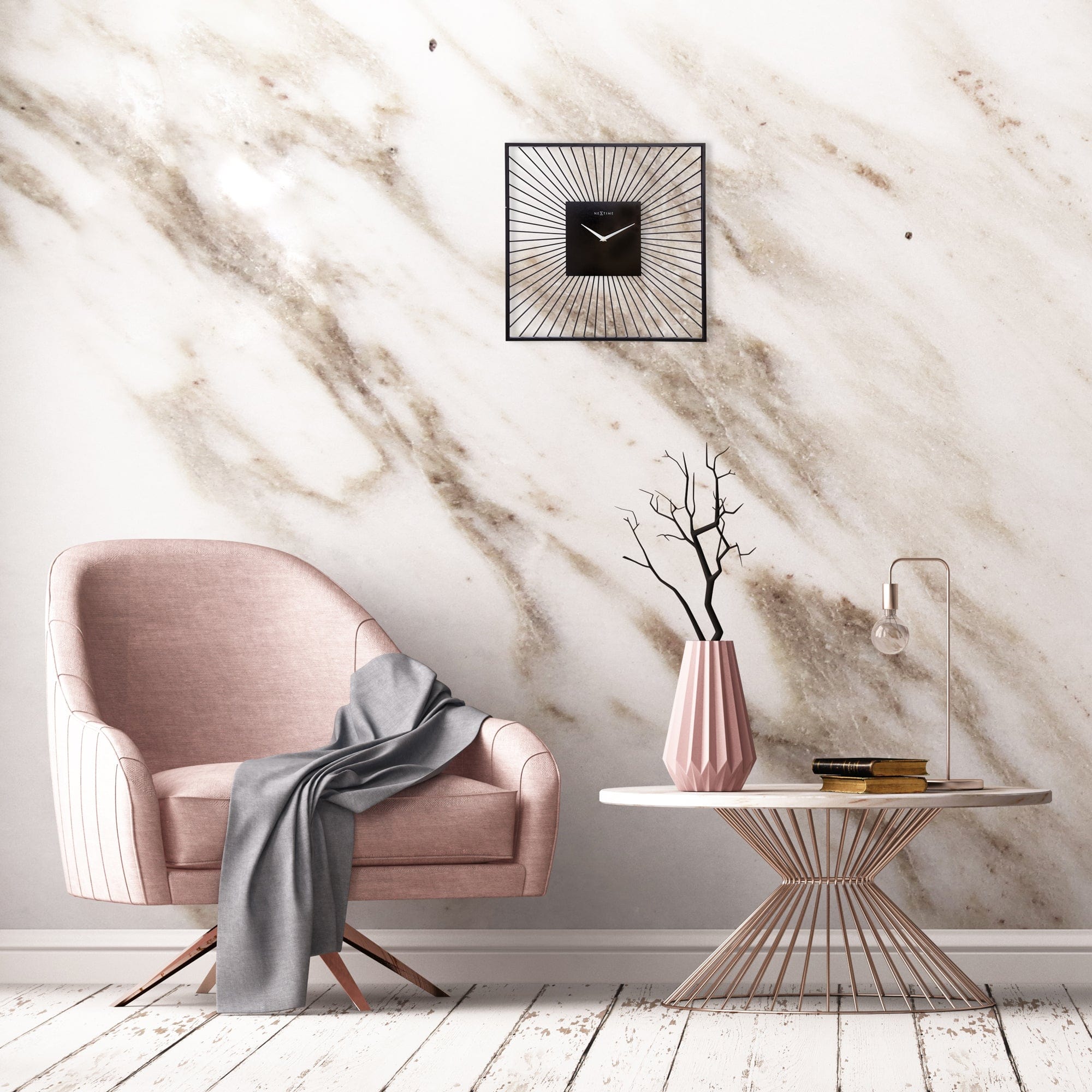 Wandklok\u002045x45x15cm\u0020\u002D\u0020Geruisloos\u0020\u002D\u0020Zwart\u0020\u002D\u0020Metaal\u0020\u002D\u0020\u0022Vasco\u0020Square\u0022