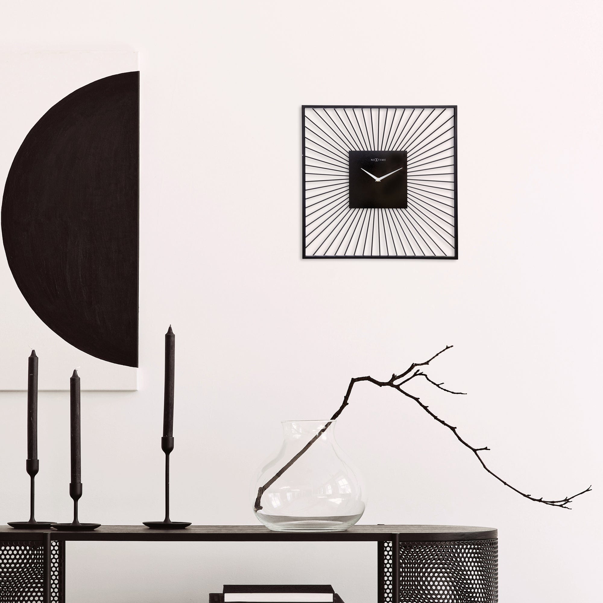 Wandklok\u002045x45x15cm\u0020\u002D\u0020Geruisloos\u0020\u002D\u0020Zwart\u0020\u002D\u0020Metaal\u0020\u002D\u0020\u0022Vasco\u0020Square\u0022