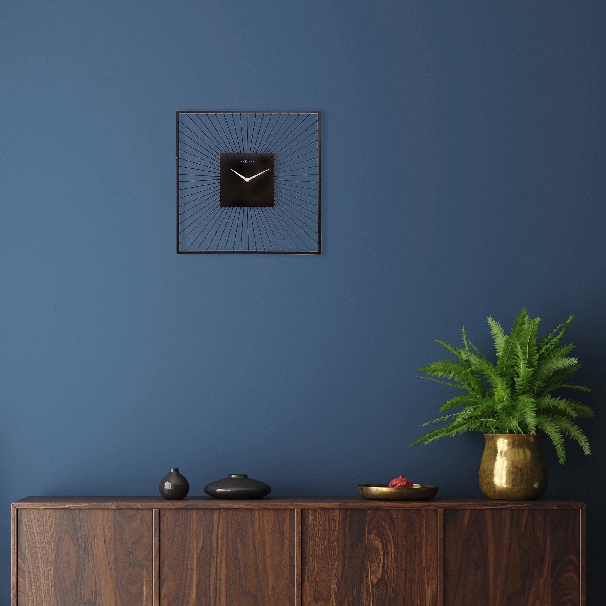 Wandklok\u002045x45x15cm\u0020\u002D\u0020Geruisloos\u0020\u002D\u0020Zwart\u0020\u002D\u0020Metaal\u0020\u002D\u0020\u0022Vasco\u0020Square\u0022