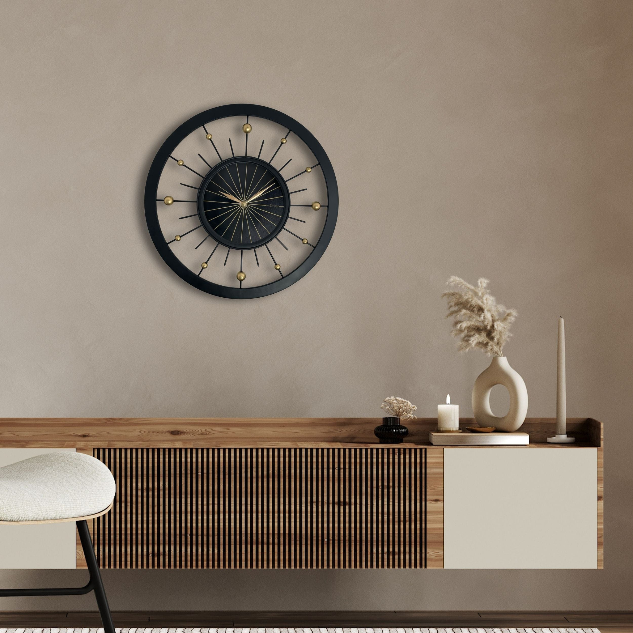 Wandklok\u002060\u0020cm\u0020\u002D\u0020geruisloos\u0020\u002D\u0020zwart\u0020\u002D\u0020metaal\u0020\u002D\u0020NeXtime\u0020\u0027Orbit\u0027