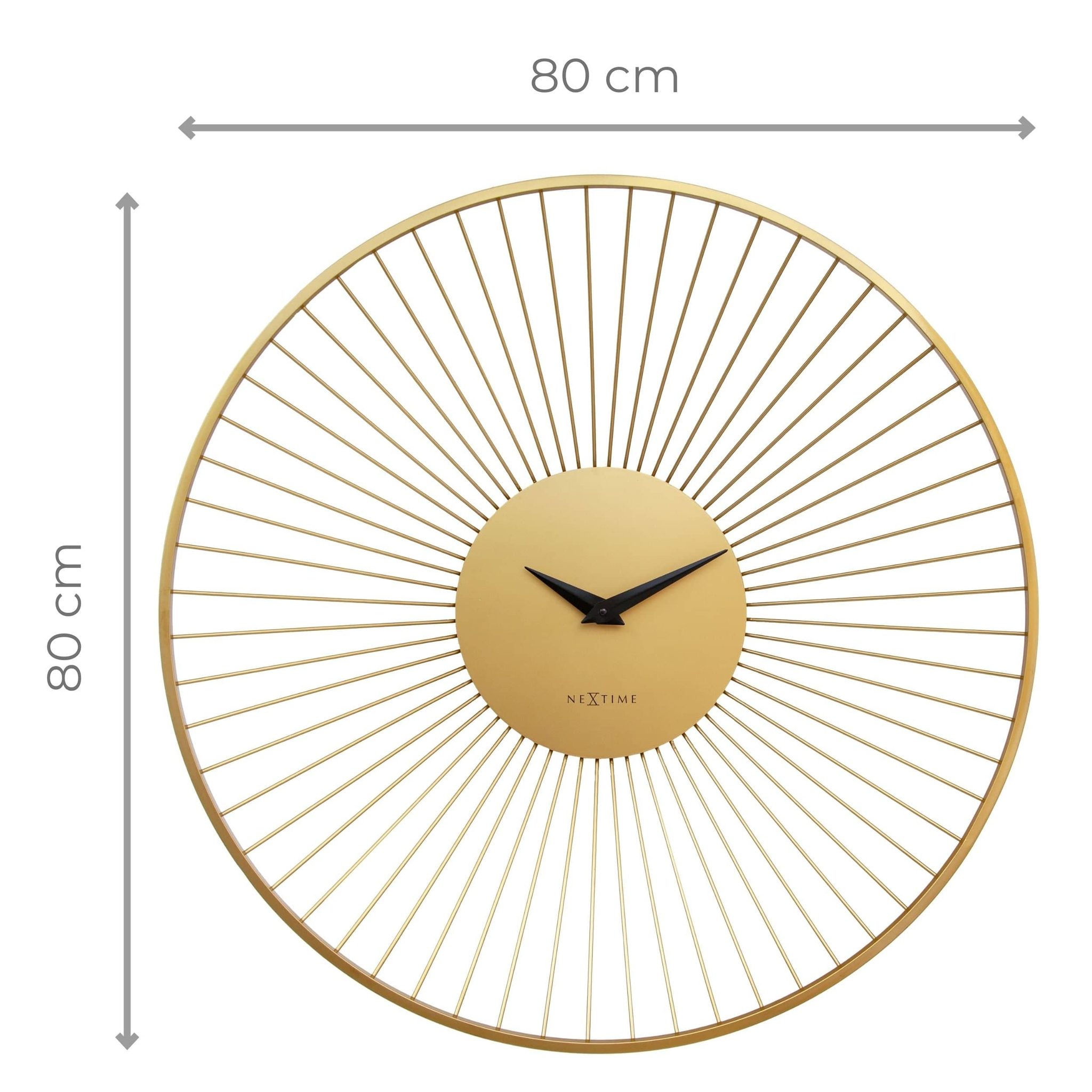Wandklok\u0020\u00D8\u002080\u0020cm\u0020\u002D\u0020Metaal\u0020\u002D\u0020Goud\u0020\u002D\u0020NeXtime\u0020\u0027Vasco\u0020Round\u0027