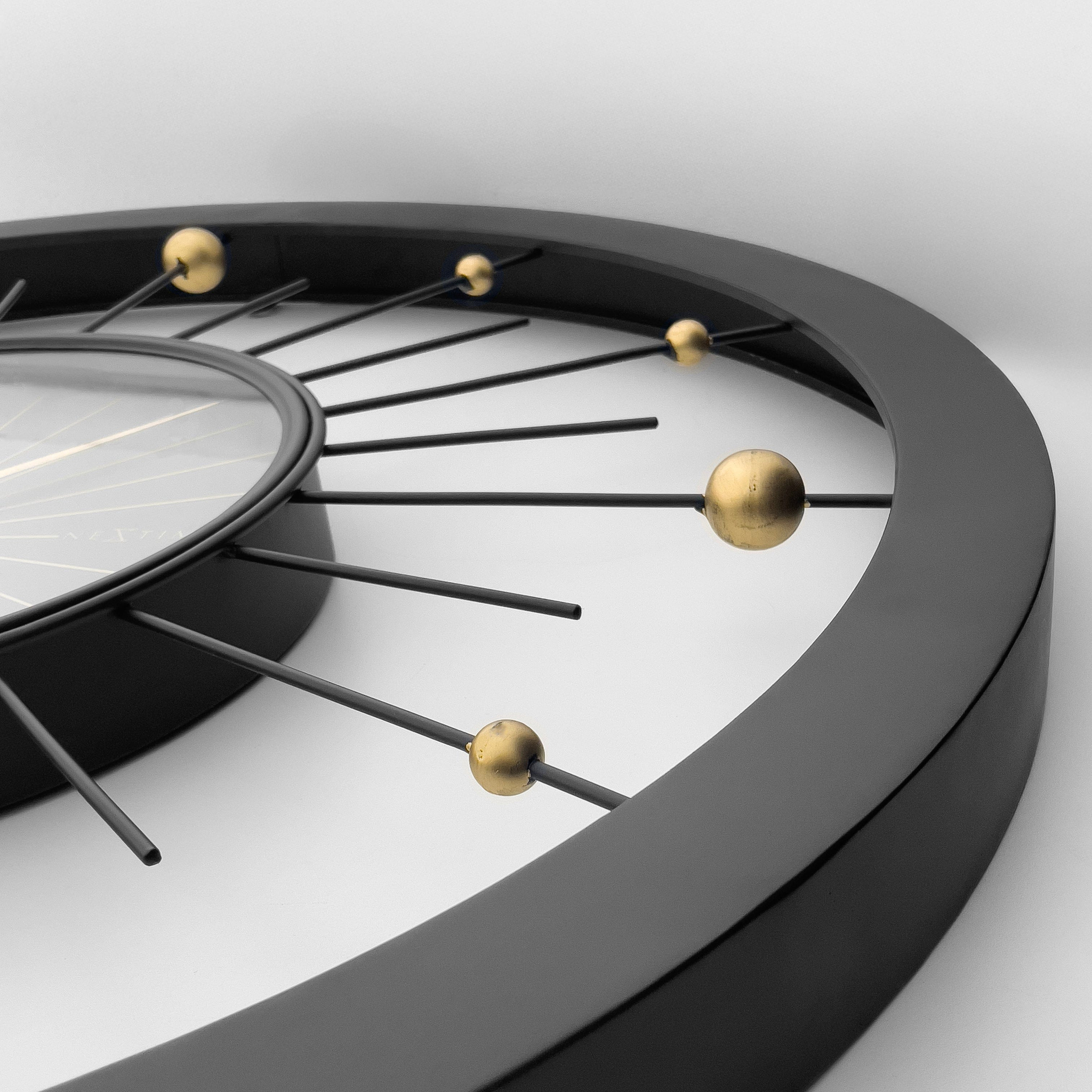 Wandklok\u002090\u0020cm\u0020\u002D\u0020geruisloos\u0020\u002D\u0020zwart\u0020\u002D\u0020metaal\u0020\u002D\u0020NeXtime\u0020\u0027Orbit\u0020Large\u0027