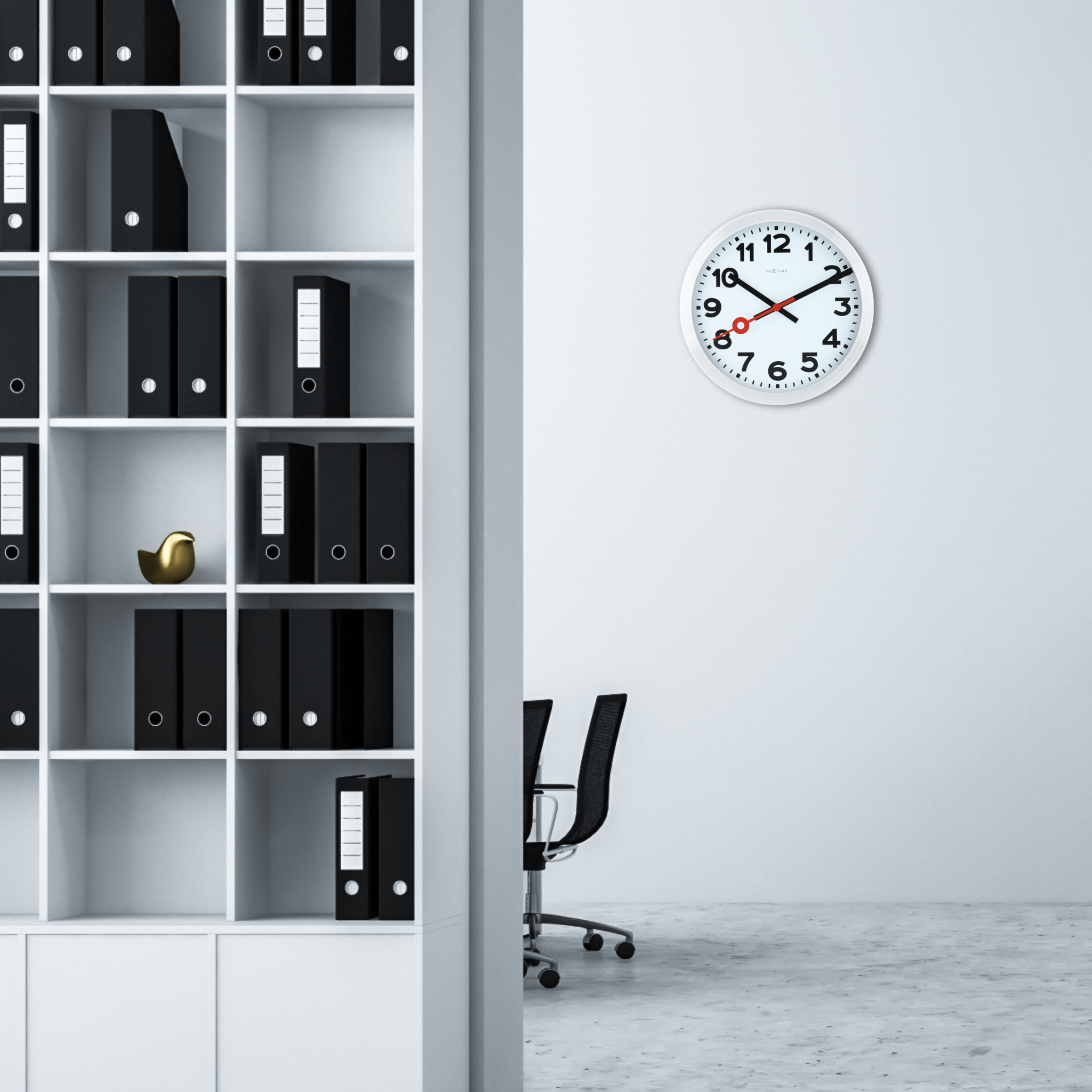 Wandklok\u0020\u002F\u0020Tafelklok\u0020\u002D\u0020aluminium\u0020\u002D\u0020\u0027Stationnummers\u0027