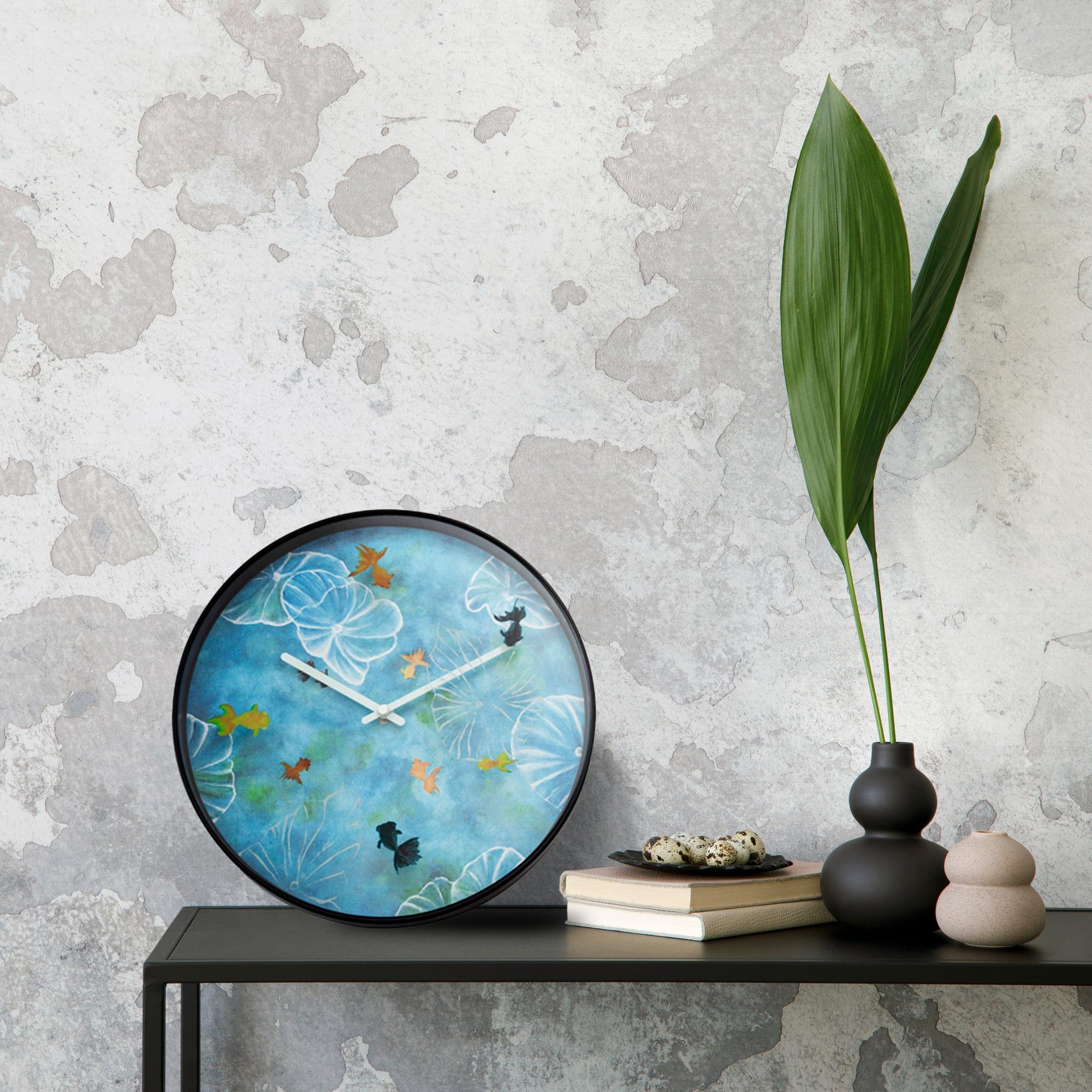 Wandklok\u002030\u0020cm\u0020\u002D\u0020Stil\u0020\u002D\u0020Blauw\u0020\u002D\u0020Plastic\u0020\u002D\u0020\u0022Pond\u0022