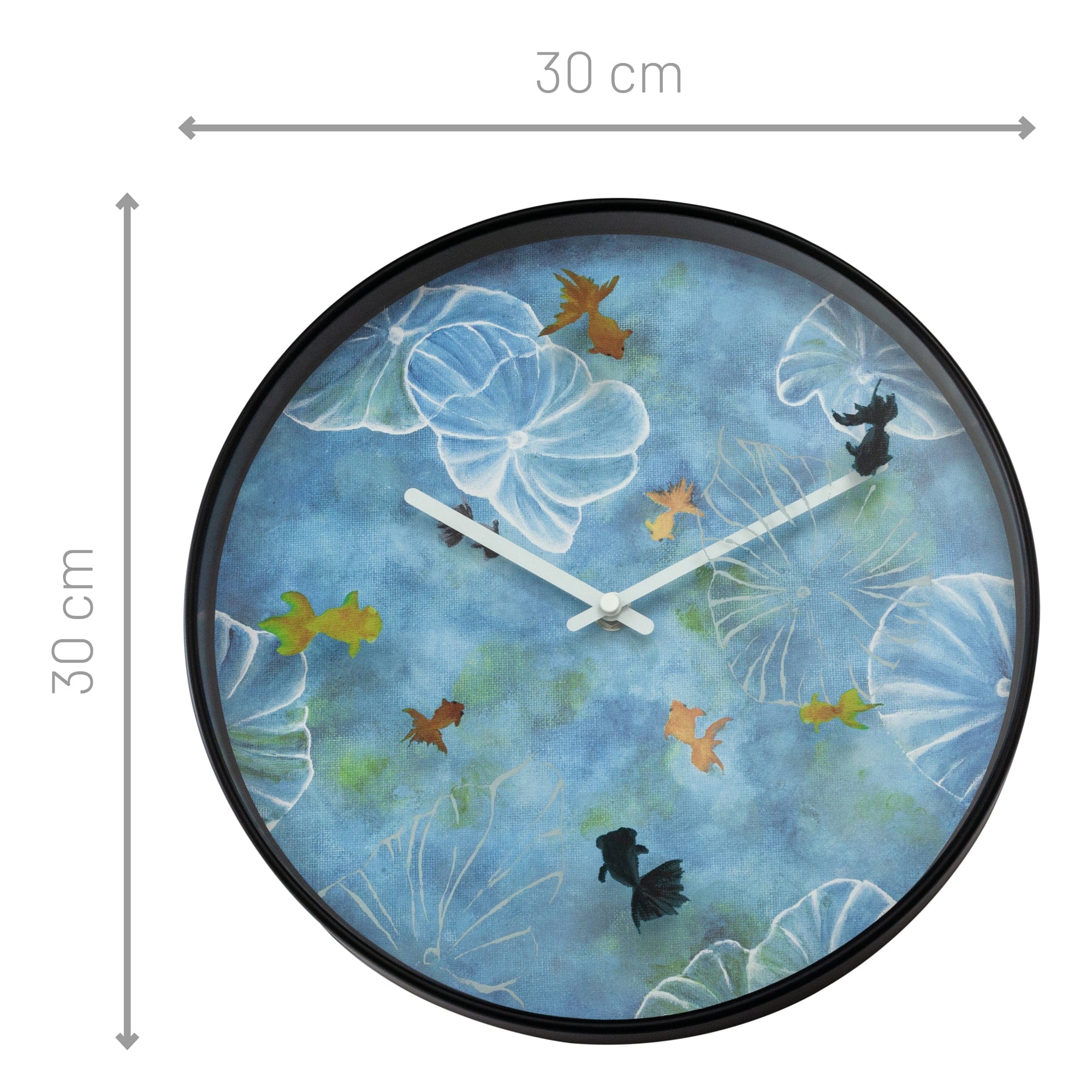 Wandklok\u002030\u0020cm\u0020\u002D\u0020Stil\u0020\u002D\u0020Blauw\u0020\u002D\u0020Plastic\u0020\u002D\u0020\u0022Pond\u0022