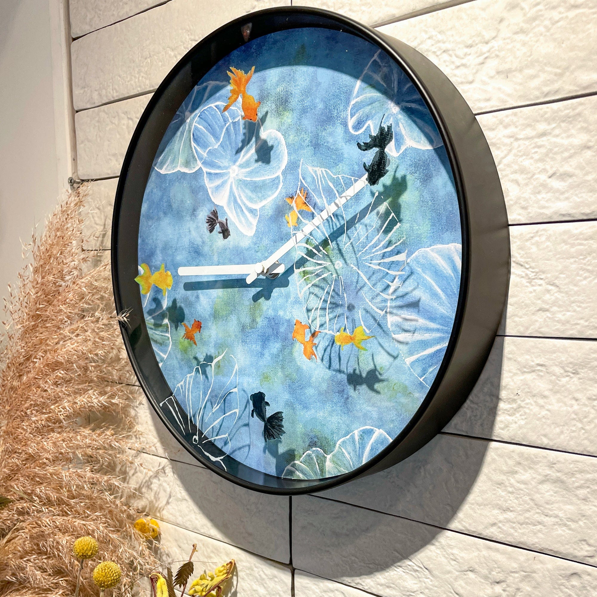 Wandklok\u002030\u0020cm\u0020\u002D\u0020Stil\u0020\u002D\u0020Blauw\u0020\u002D\u0020Plastic\u0020\u002D\u0020\u0022Pond\u0022