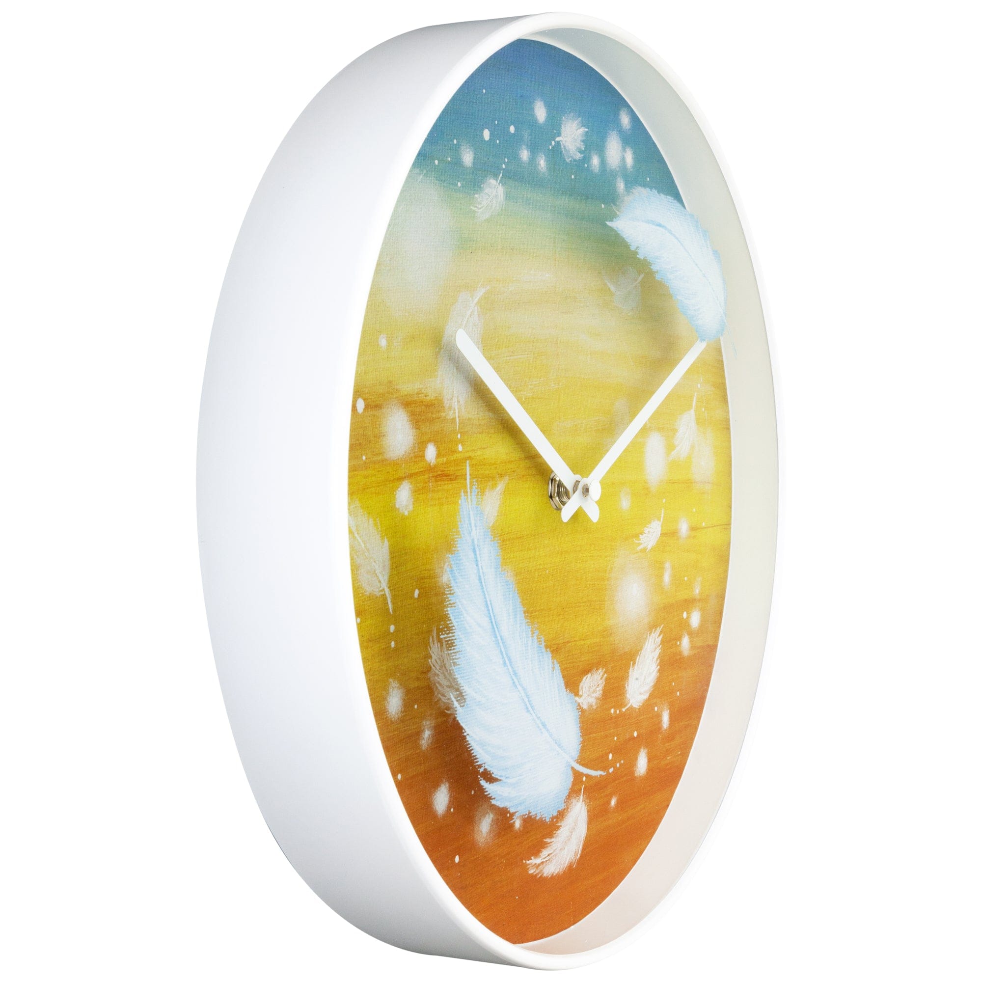 Wandklok\u002030\u0020cm\u0020\u002D\u0020Geruisloos\u0020\u002D\u0020Meerkleurig\u0020\u002D\u0020Plastic\u0020\u002D\u0020\u0022Veren\u0022