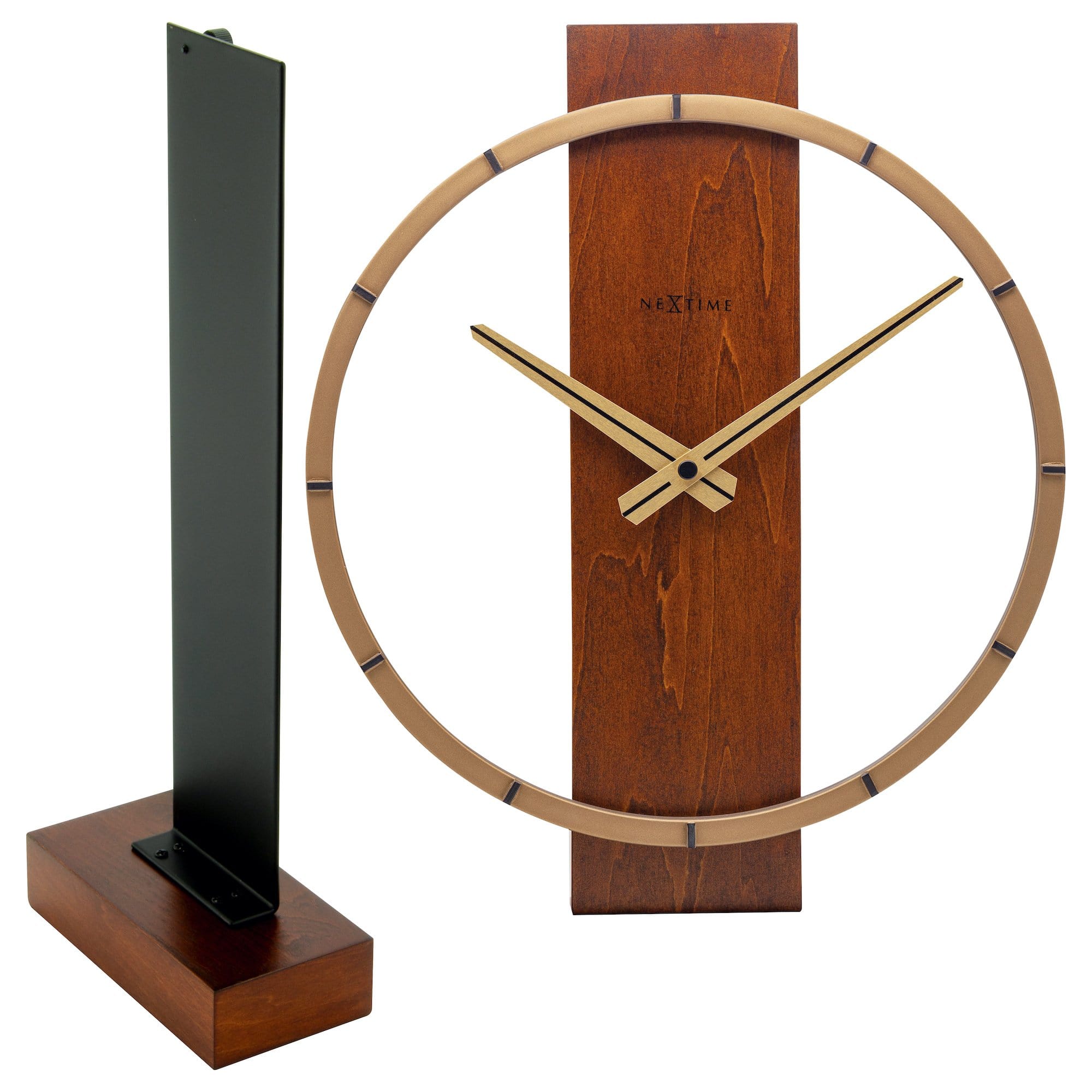 Tafel\u002D\u002Fwandklok\u0020\u002D\u002034\u0020x\u002027\u0020cm\u0020\u002D\u0020Hout\u002FStaal\u0020\u002D\u0020\u0027Carl\u0020Small\u0027