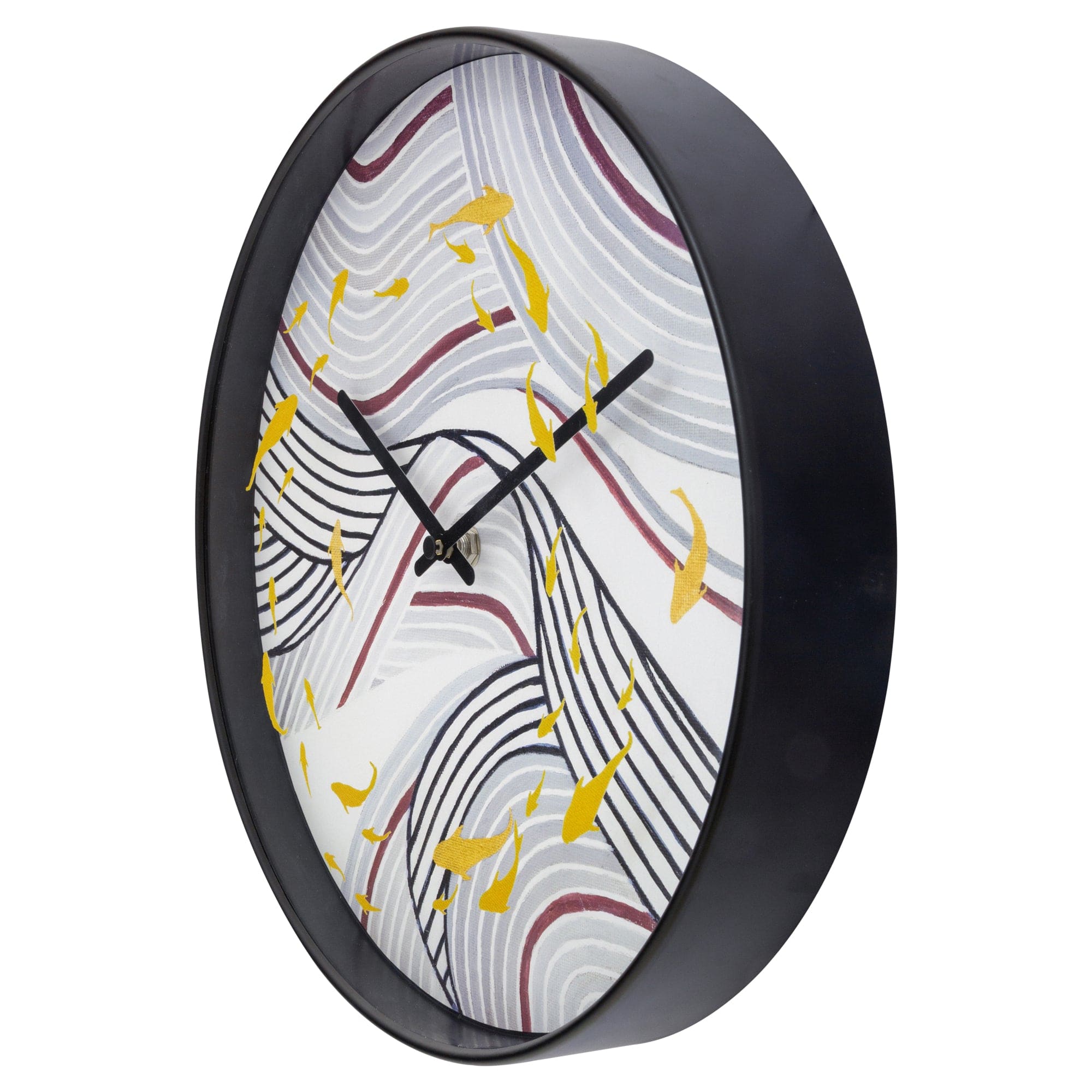 Wandklok\u002030\u0020cm\u0020\u002D\u0020Geruisloos\u0020\u002D\u0020Grijs\u0020\u002D\u0020Kunststof\u0020\u002D\u0020\u0022Koi\u0022