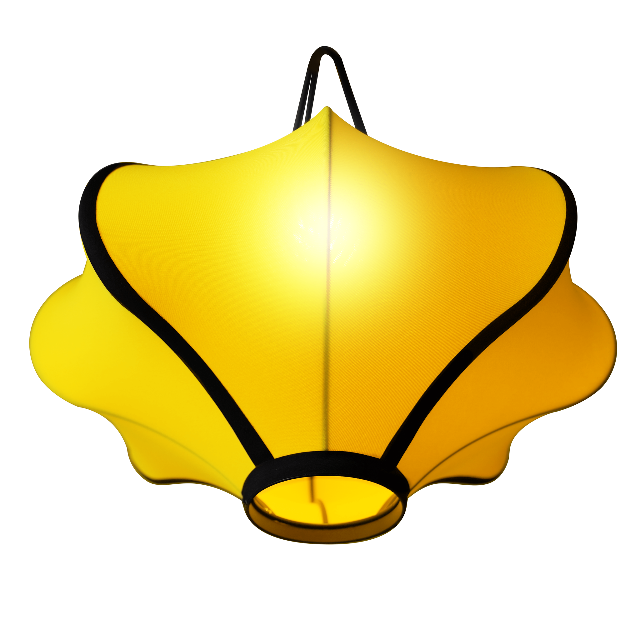 Lampenkap\u002040cm\u002DLantaarn\u002DElastische\u0020stof\u002DGeel