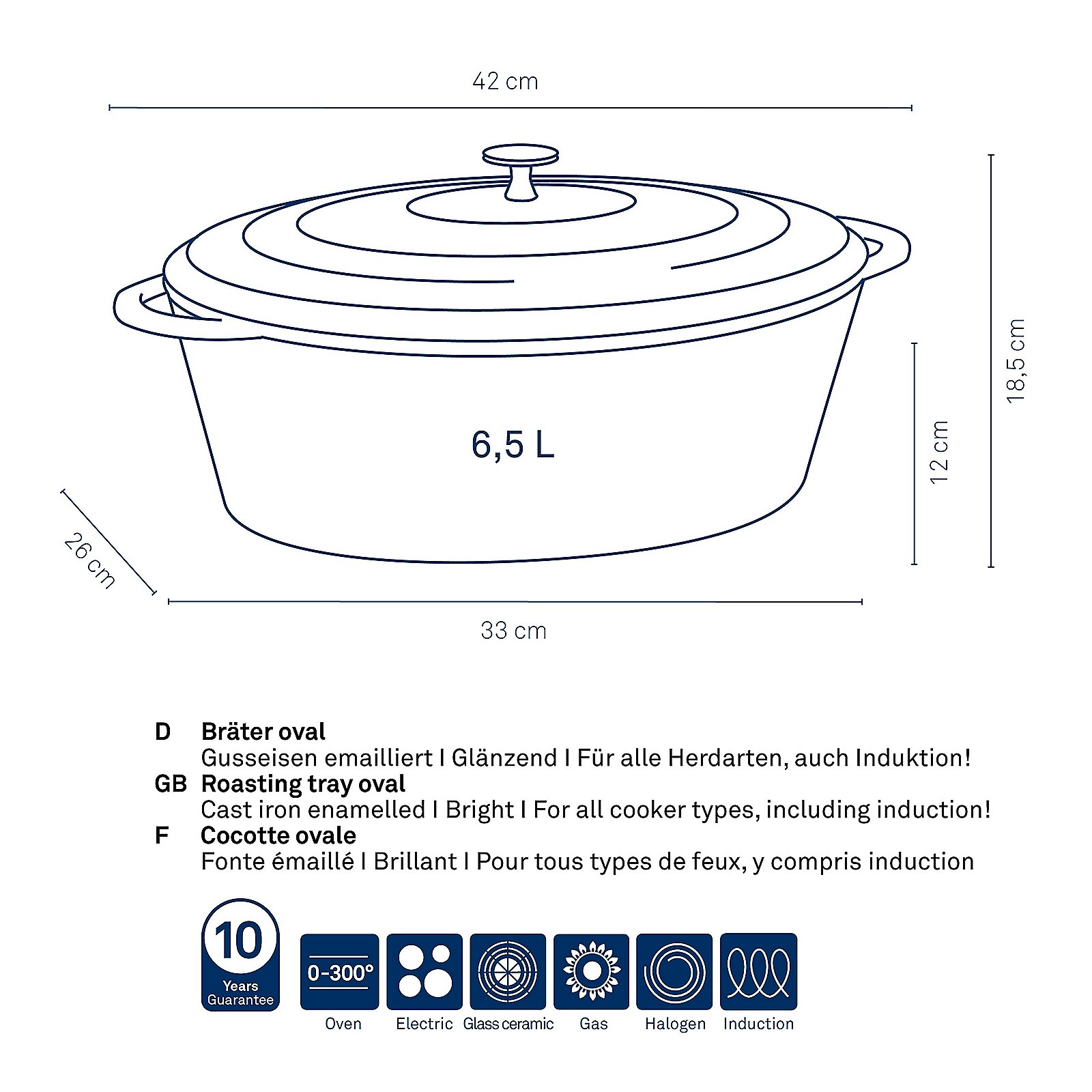 Calido\u0020braadpan\u0020met\u0020deksel\u00206,5\u0020liter