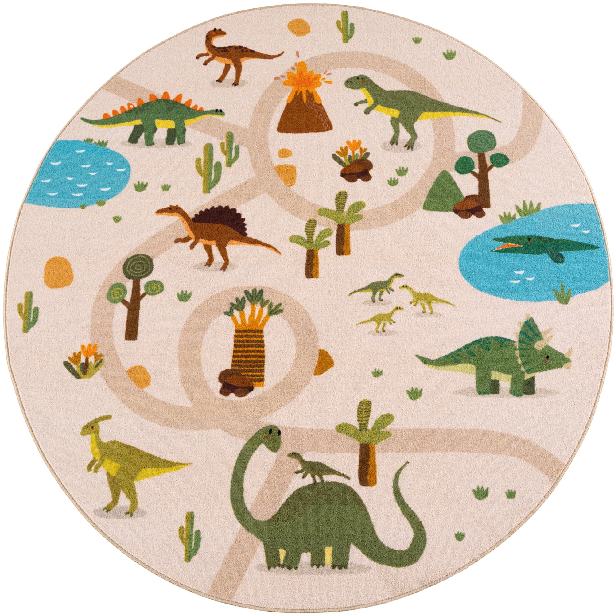 Kindervloerkleed\u0020Rond\u0020Dino\u0020COCO\u0020Beige\u0020\u2013\u0020Zacht\u0020Speelkleed\u0020voor\u0020de\u0020Kinderkamer