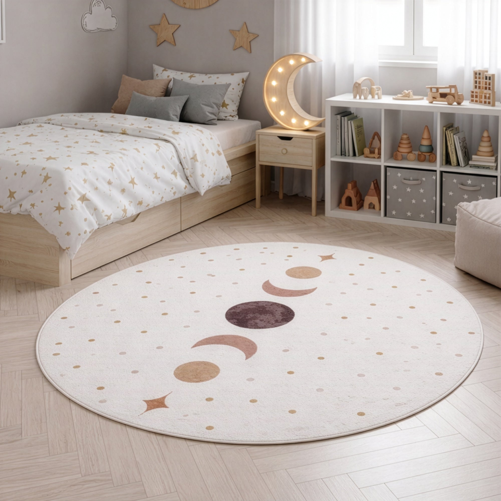 Kindervloerkleed\u0020Rond\u0020Maanfasen\u0020COCO\u0020Cr\u00E8me\u0020\u2013\u0020Zacht\u0020Speelkleed\u0020voor\u0020Babykamer\u0020\u0026\u0020Kinderkamer