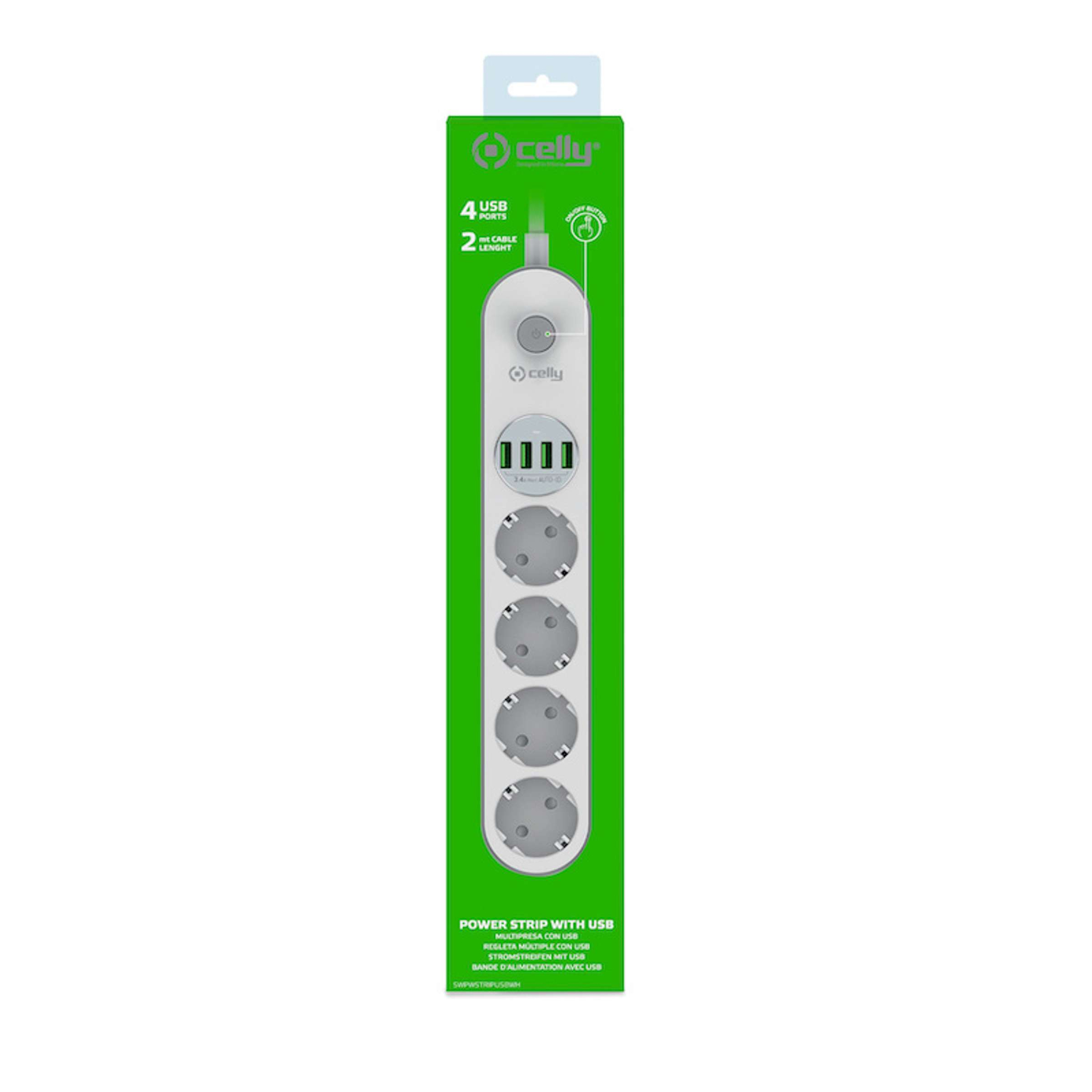 PowerStrip\u0020stekkerdoos\u00204x\u0020stopcontact\u00204x\u0020USB\u002012W