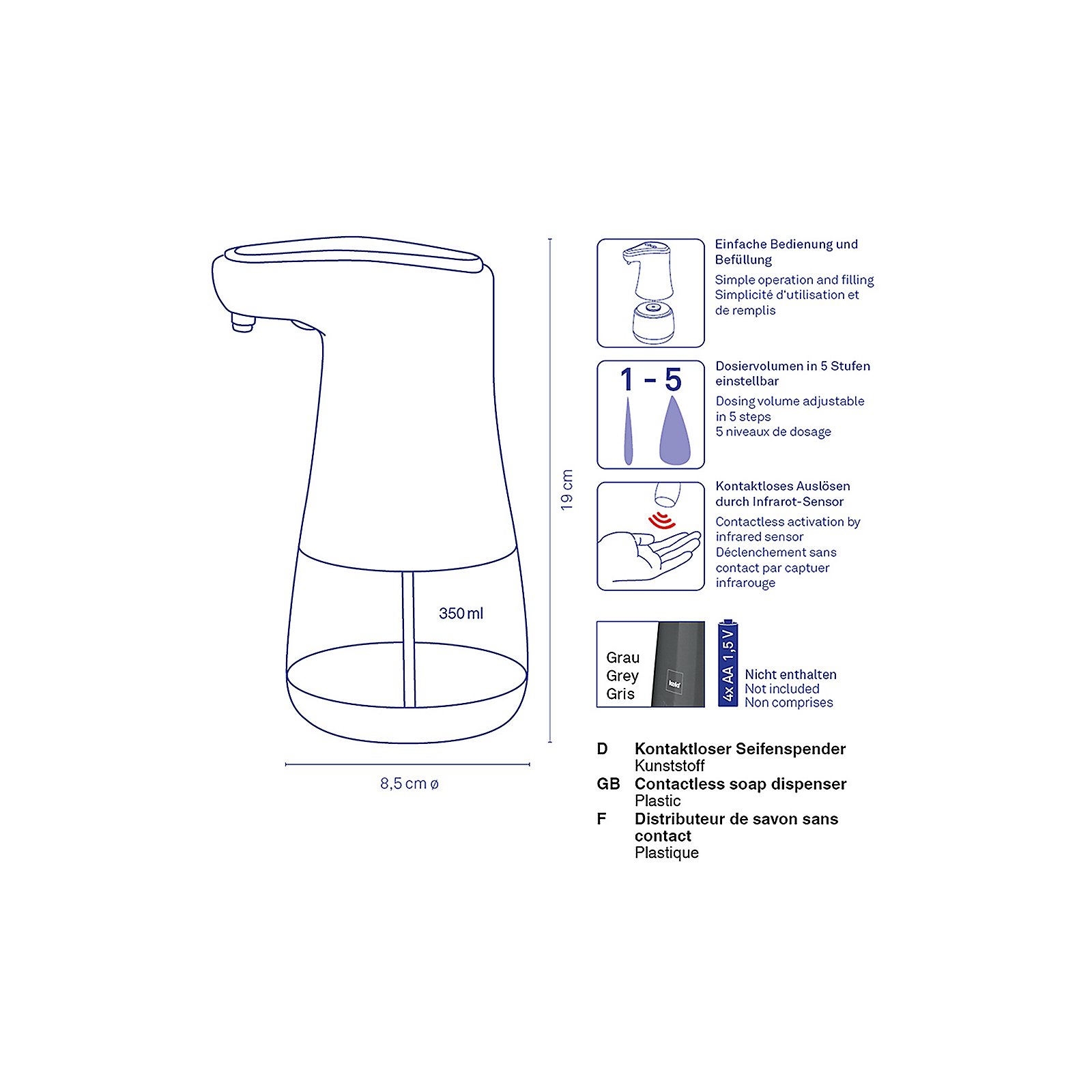 Aurie\u0020Comfort\u0020Zeepdispenser\u0020Sensor\u0020360\u0020ml Aurie\u0020Comfort\u0020Zeepdispenser\u0020Sensor\u0020360\u0020ml