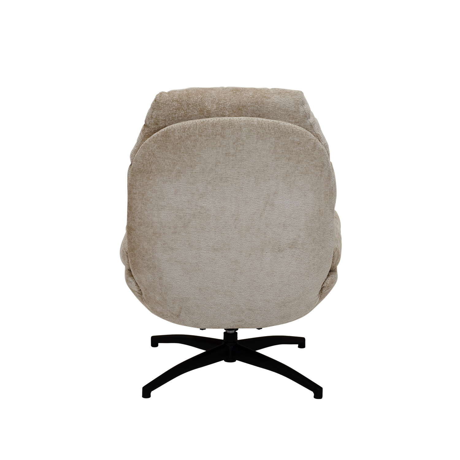 Draaibare\u0020relaxfauteuil\u0020met\u0020voetenbank\u0020in\u0020zachte\u0020stof\u0020lichtgrijs\u002Ftaupe