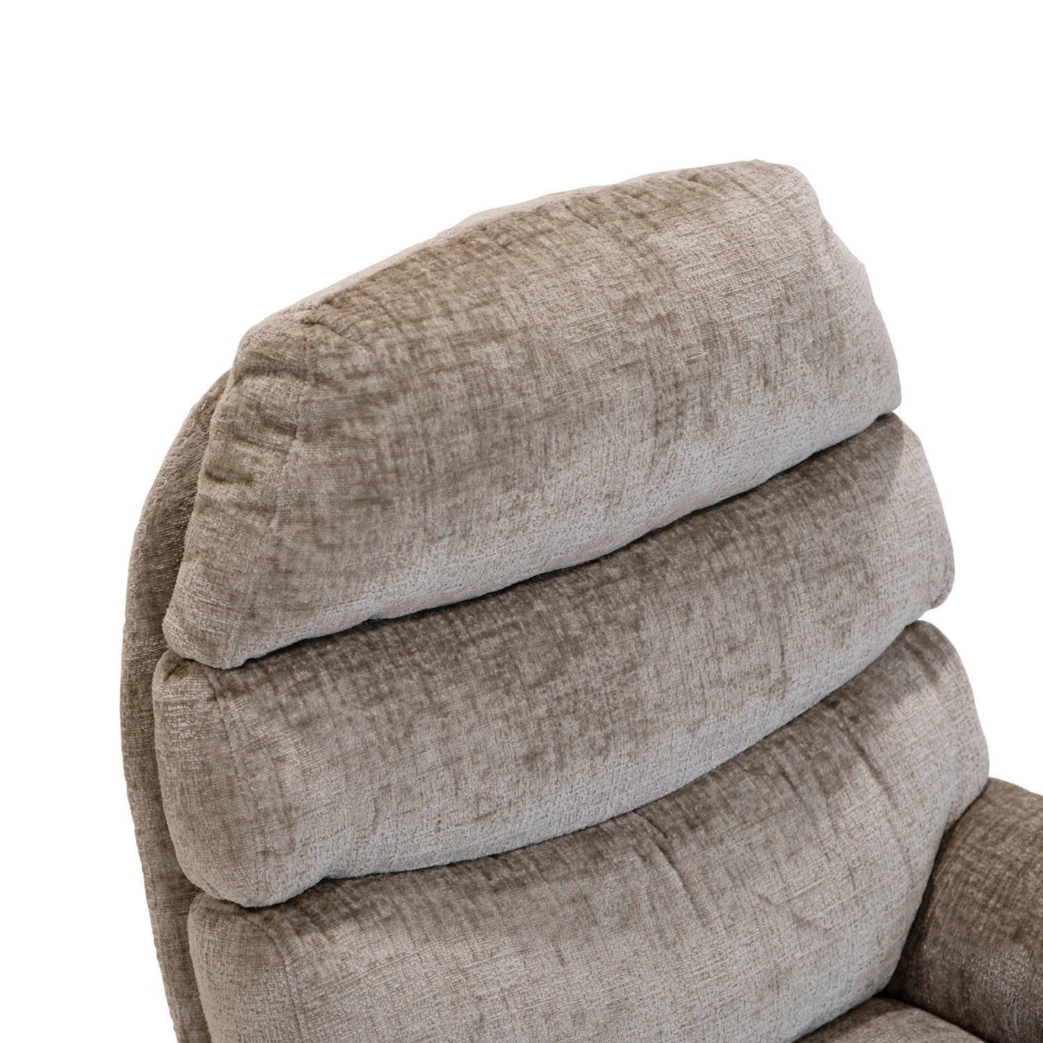 Draaibare\u0020relaxfauteuil\u0020met\u0020voetenbank\u0020in\u0020zachte\u0020stof\u0020lichtgrijs\u002Ftaupe