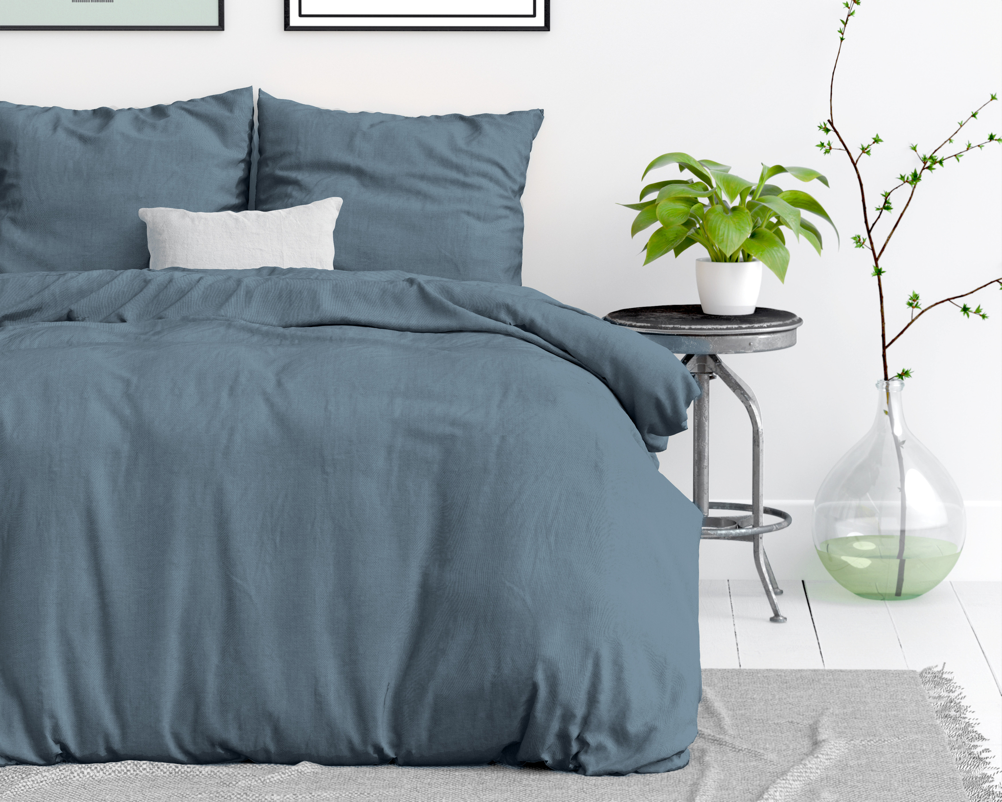 Dekbed\u0020overtrek\u0020Stonewashed\u0020blauw\u0020240\u0020x\u0020220\u0020cm