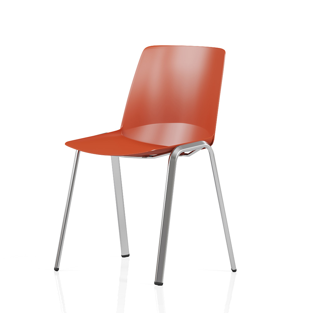 Ergonomische\u0020Douro\u0020vergaderstoel\u0020rood\u0020chroom