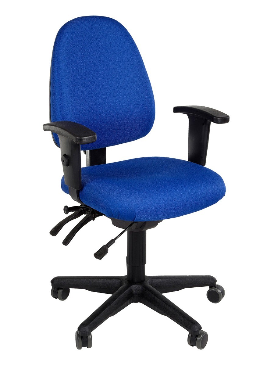 Novara\u0020bureaustoel\u0020zwart\u002Fblauw