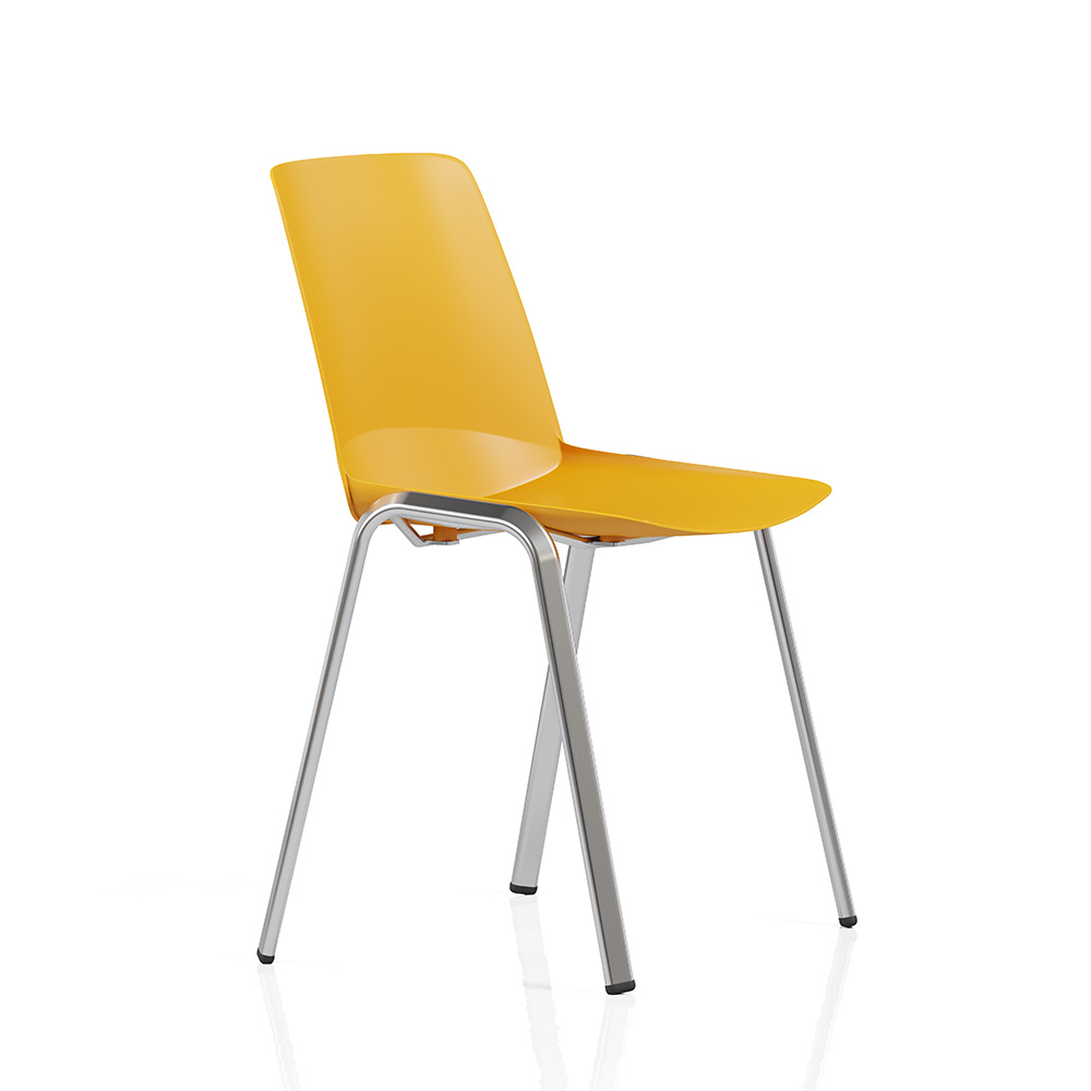 Ergonice\u0020Douro\u0020Conferentiestoel\u0020Geel\u0020Chroom