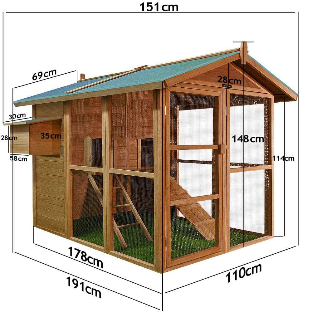 Kippenhok\u0020Klein\u0020Dierenverblijf\u0020191x151x148cm