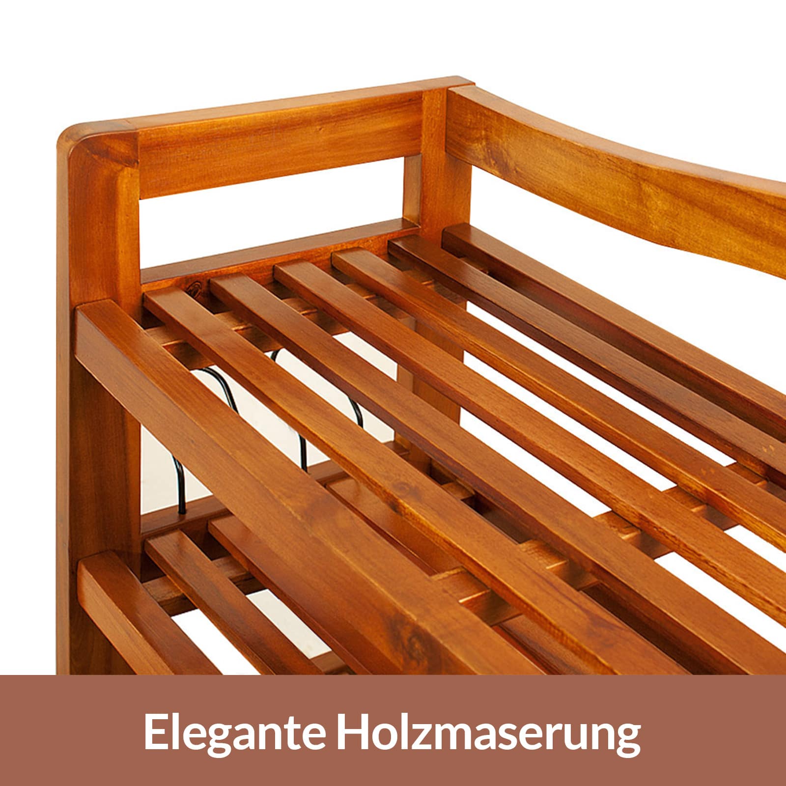 Schoenenrek\u0020Bruin\u0020Acaciahout\u002075x26x82cm