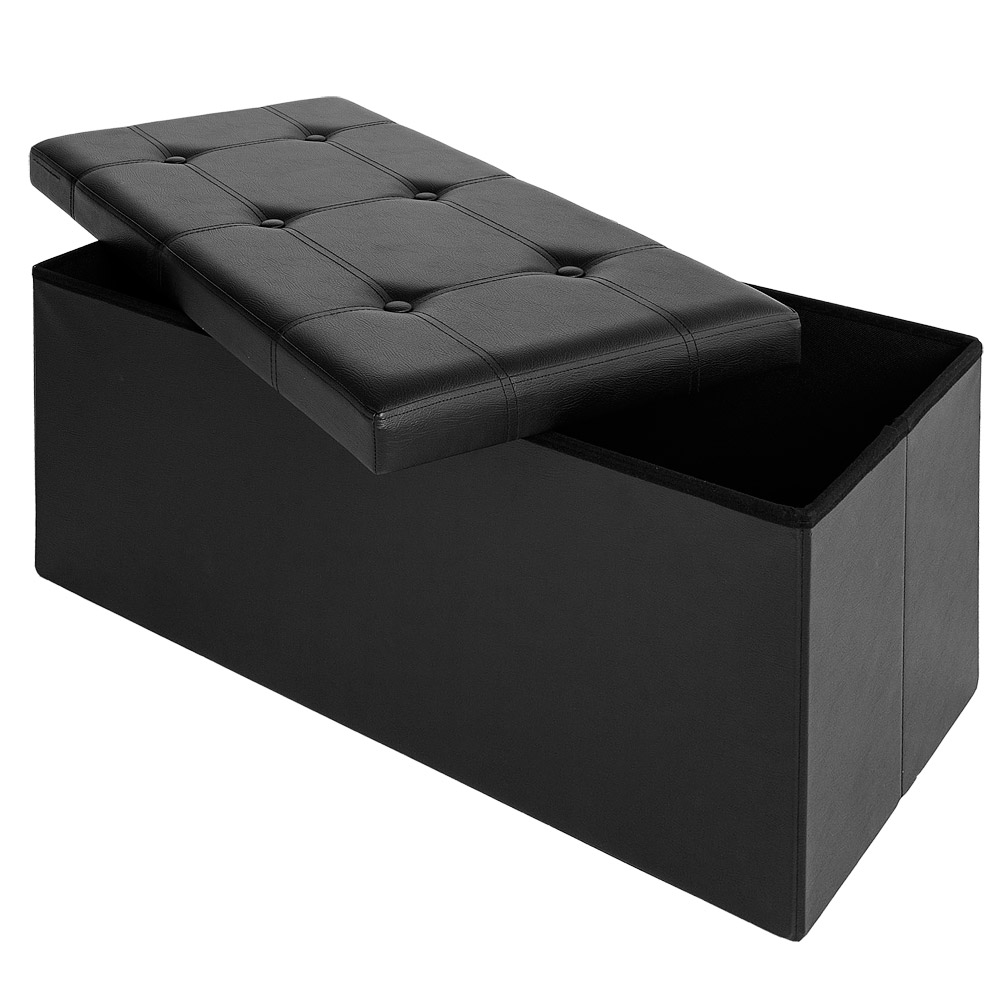 Monzana\u0020Zitbank\u002080cm\u0020met\u0020opslagruimte\u0020Zwart
