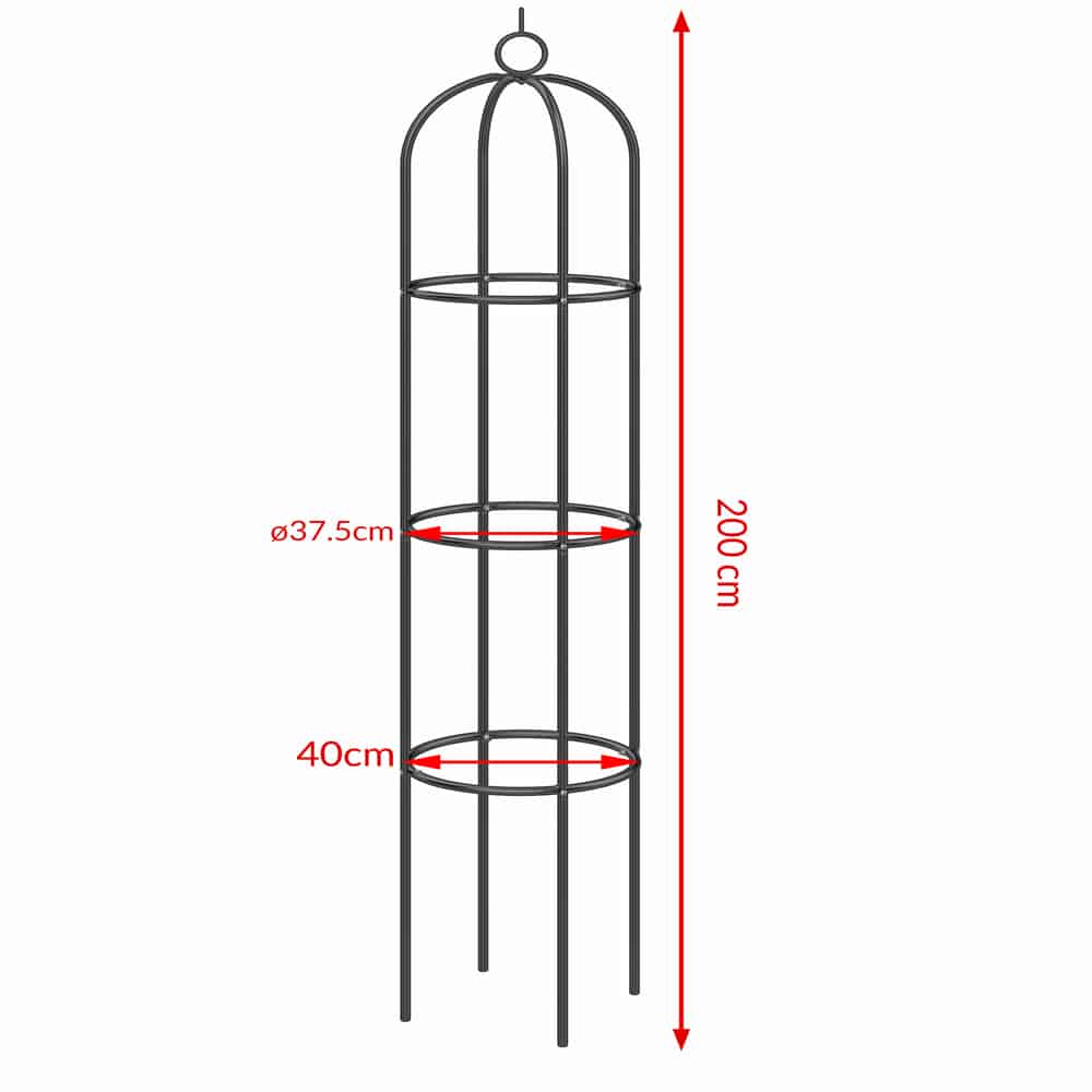 Rozenkolom\u0020Zwart\u0020200x40cm