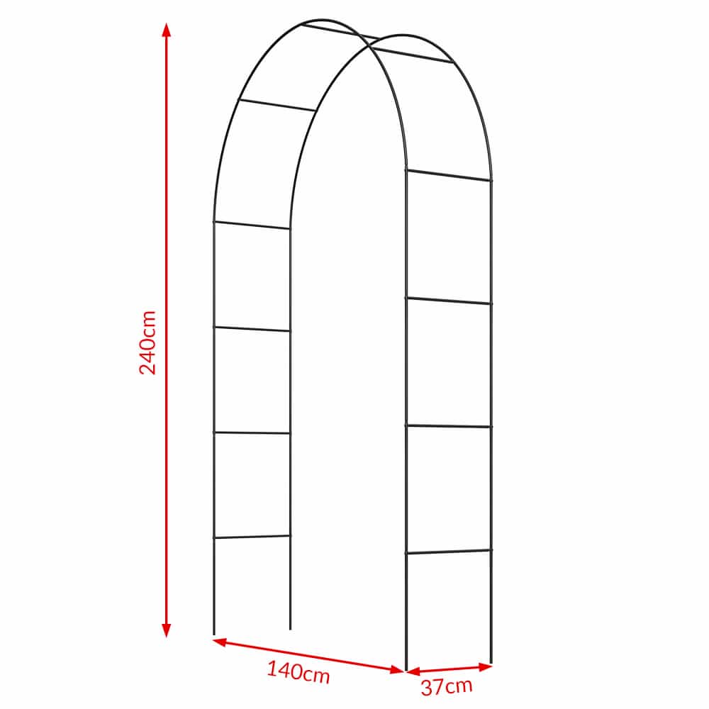 Rozenboog\u0020Zwart\u0020240x140x37cm