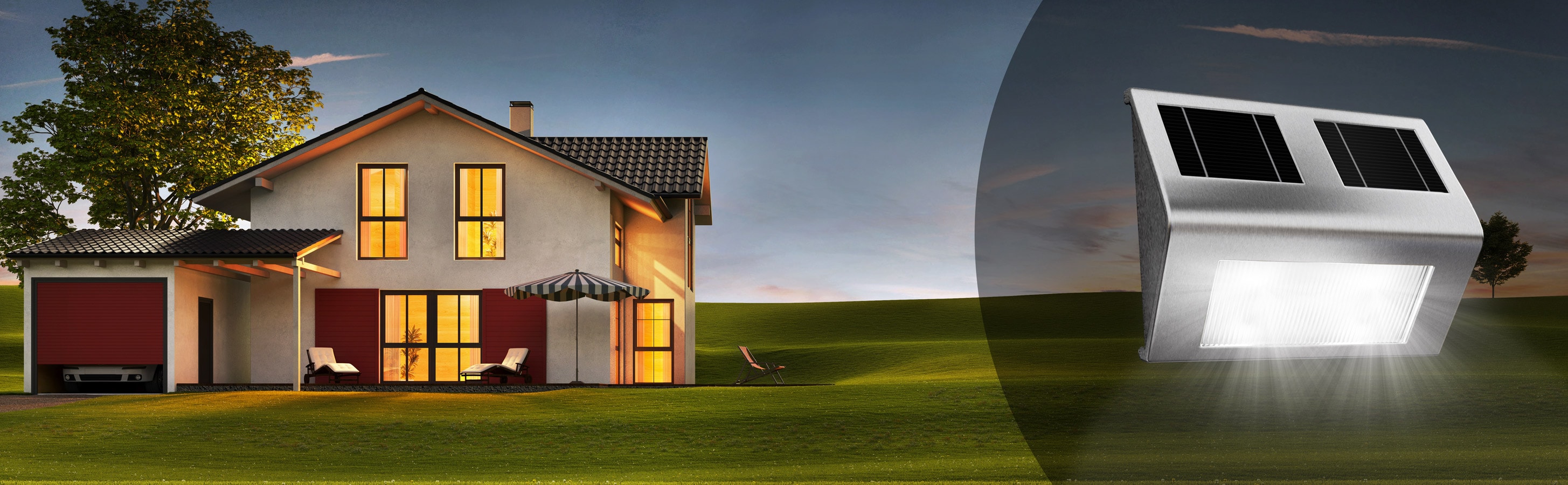 Wandlamp\u0020Buiten\u0020Zilver\u0020RVS\u0020140x95x25mm\u0020Zonne\u002Denergie