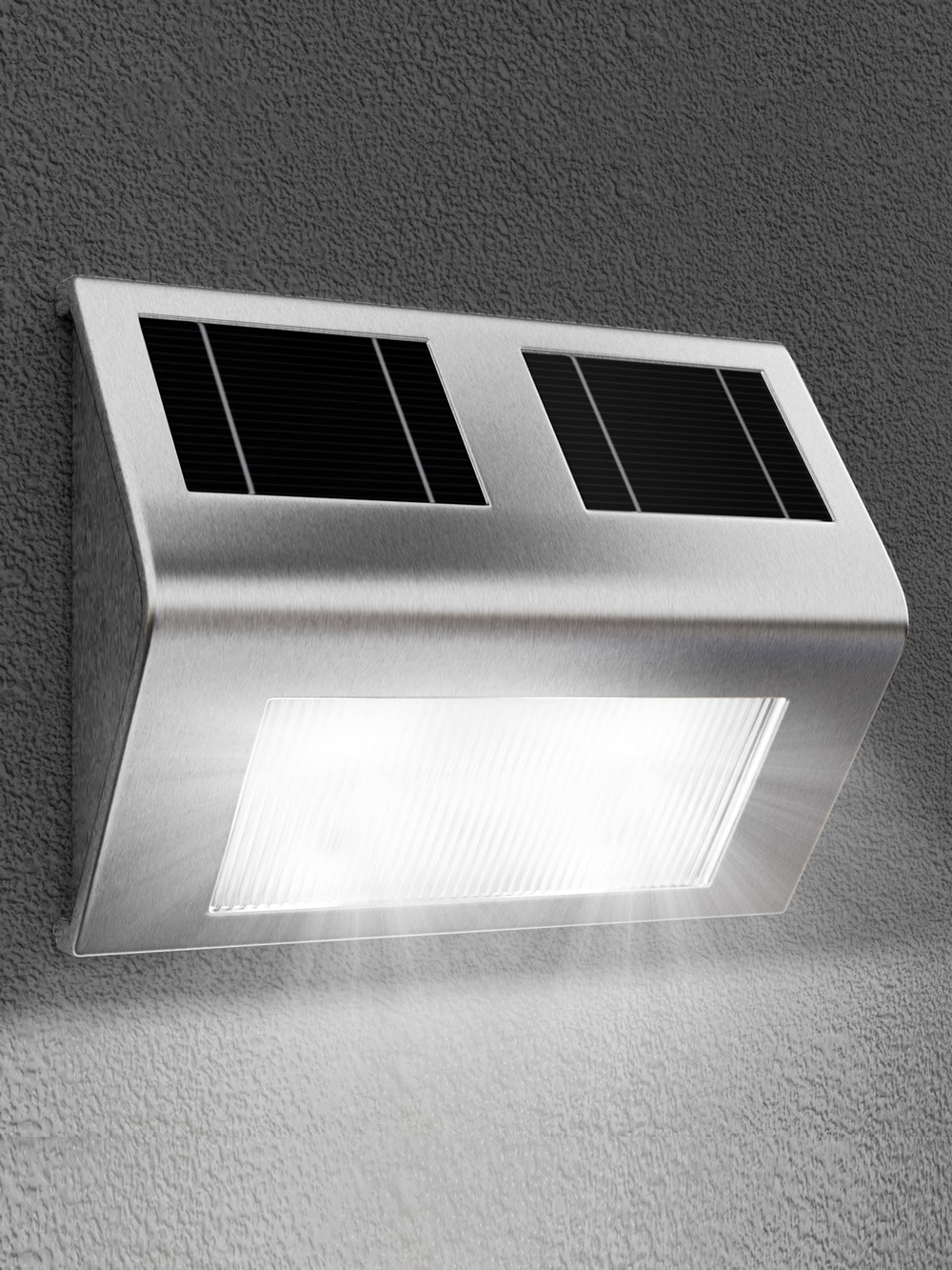 Wandlamp\u0020Buiten\u0020Zilver\u0020RVS\u0020140x95x25mm\u0020Zonne\u002Denergie