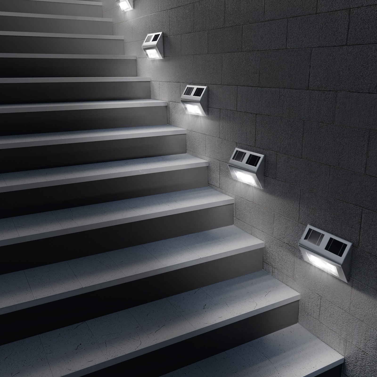 Wandlamp\u0020Buiten\u0020Zilver\u0020RVS\u0020140x95x25mm\u0020Zonne\u002Denergie