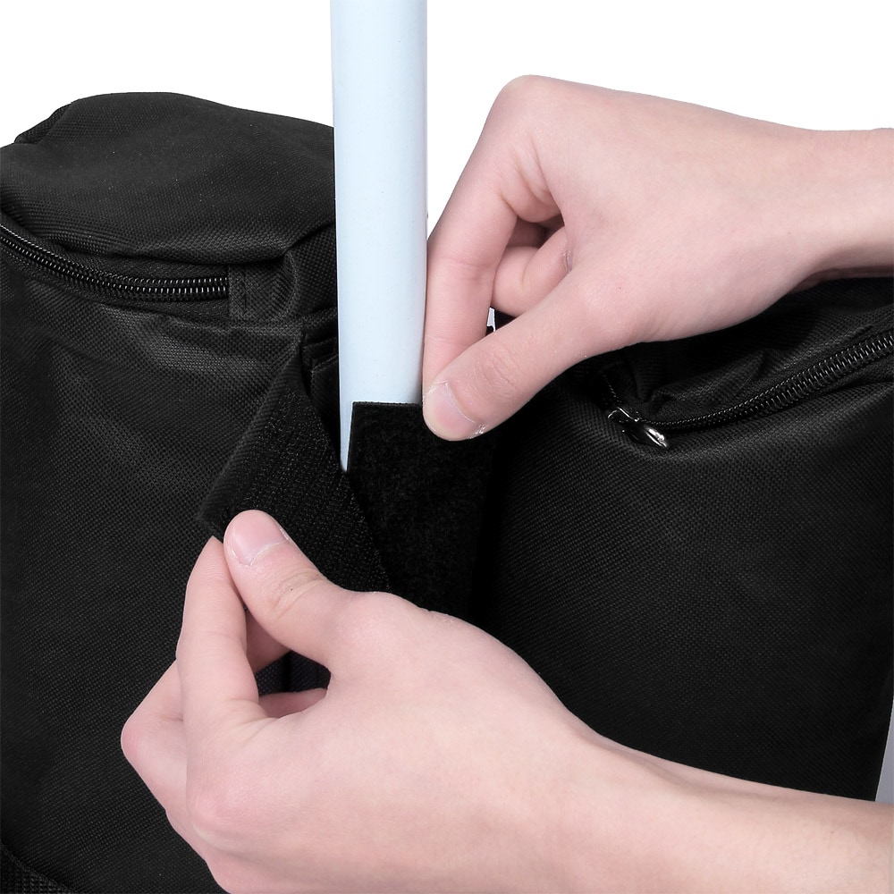 Verzwaringsvoet\u0020Partytent\u0020Set\u0020van\u00204\u0020Zwart\u0020Stof\u002026x13x46cm