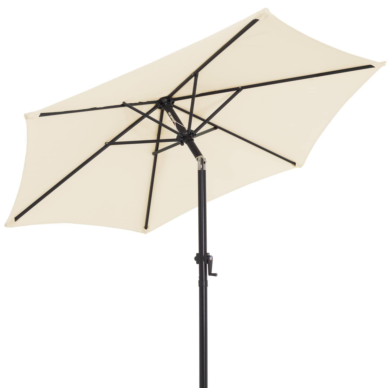 Parasol\u0020Fiji\u0020Beige\u0020\u00D8200cm\u0020UV\u002Dbescherming\u002080\u002B\u0020met\u0020Zwengel