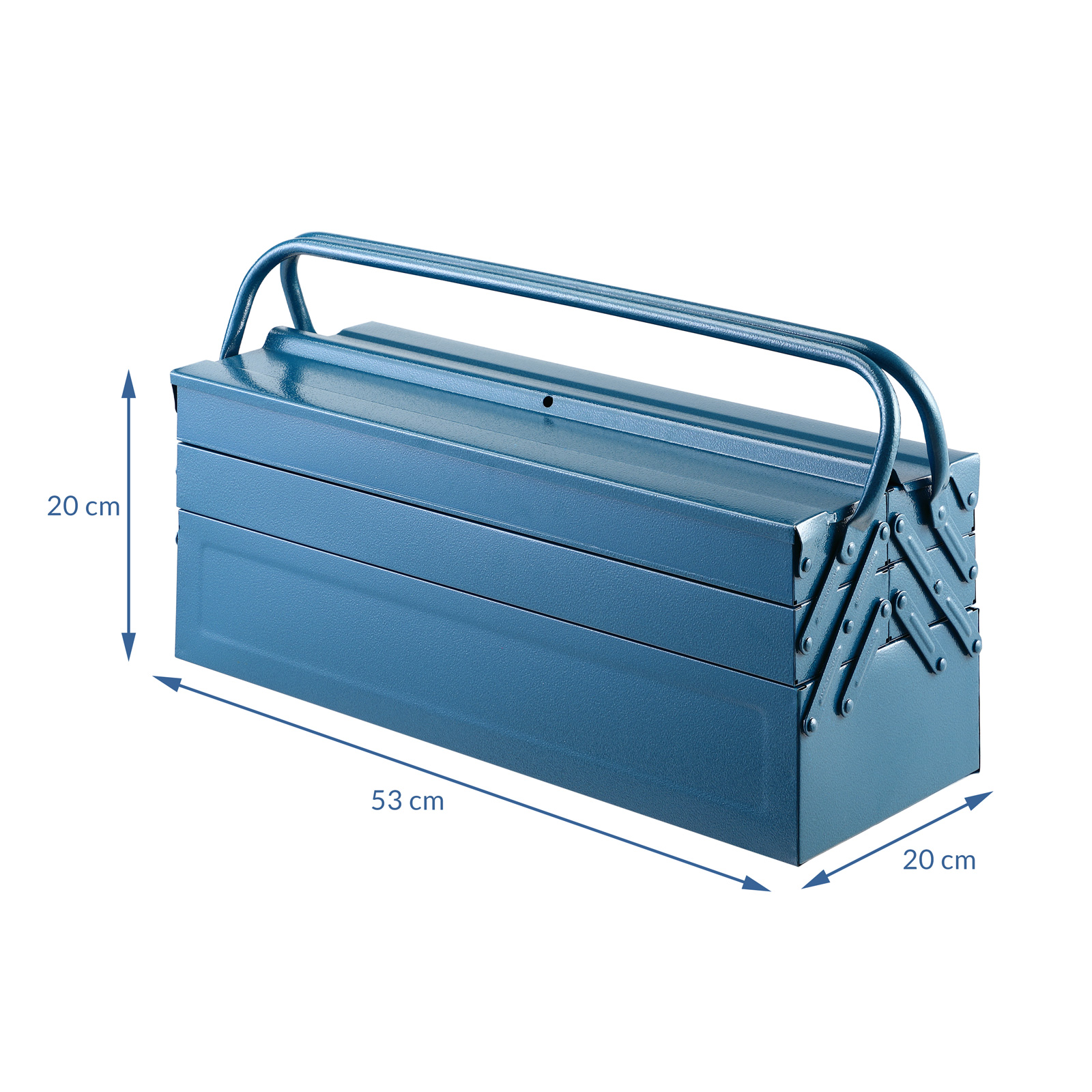 Gereedschapskist\u0020Blauw\u0020Staal\u002053x20x20cm