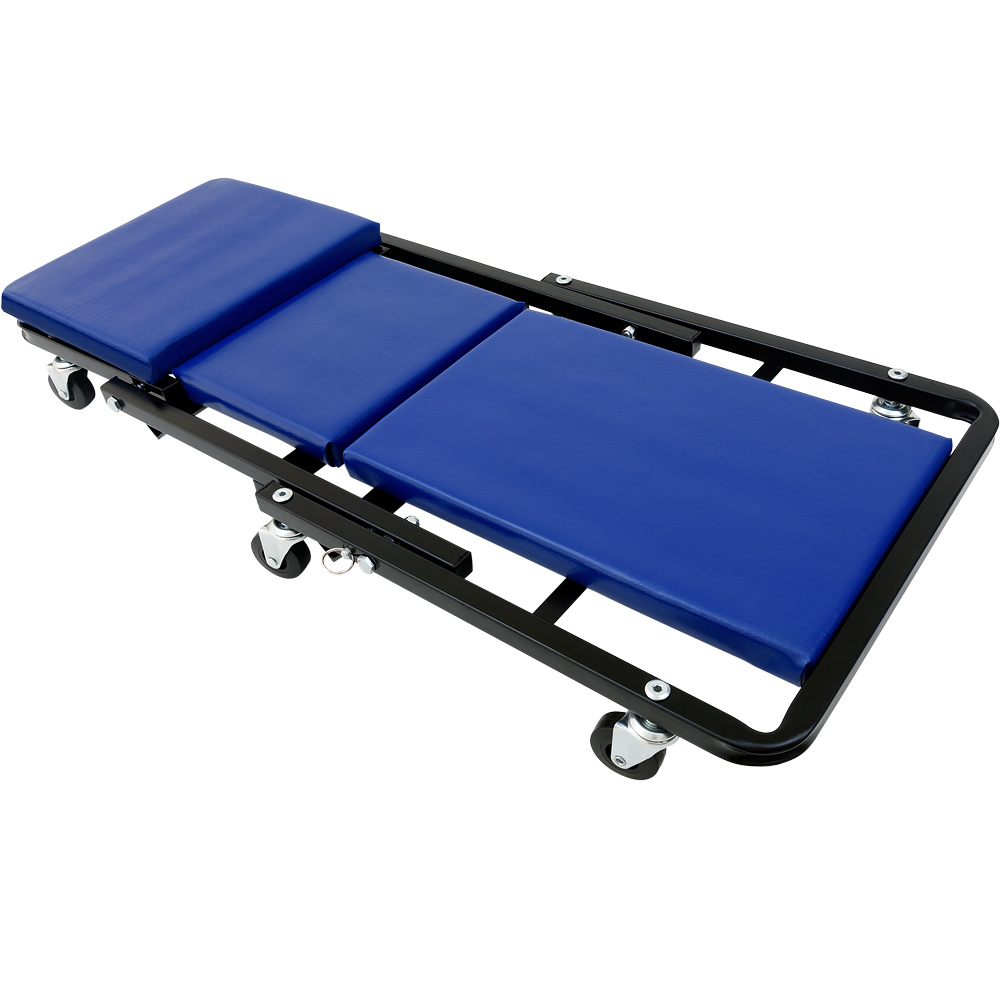 Monteursbed\u0020Blauw\u0020Zwart\u0020Metaal\u002092x44x12cm\u0020Stoel\u0020150kg