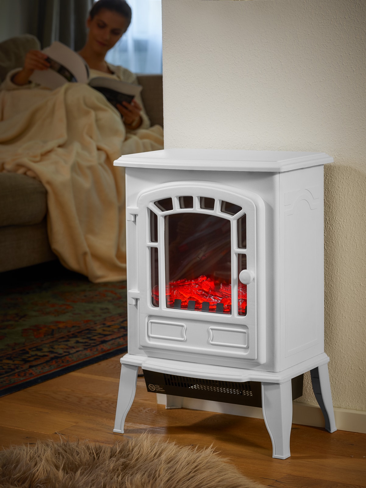 Elektrische\u0020Kachel\u0020Wit\u00202000W\u0020met\u0020Verwarming\u002056,5x24x39cm