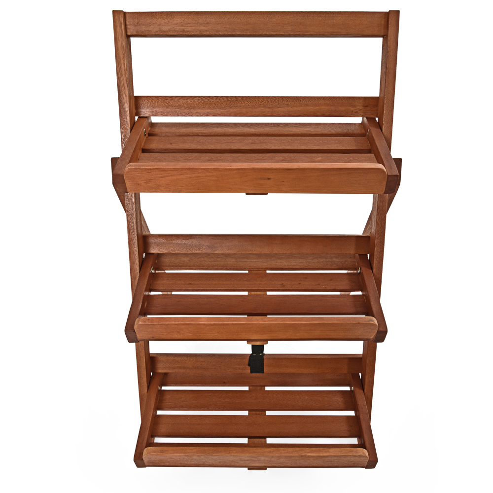 Plantenrek\u00203\u0020Etaged\u0020Acaciahout\u002079x59x56cm