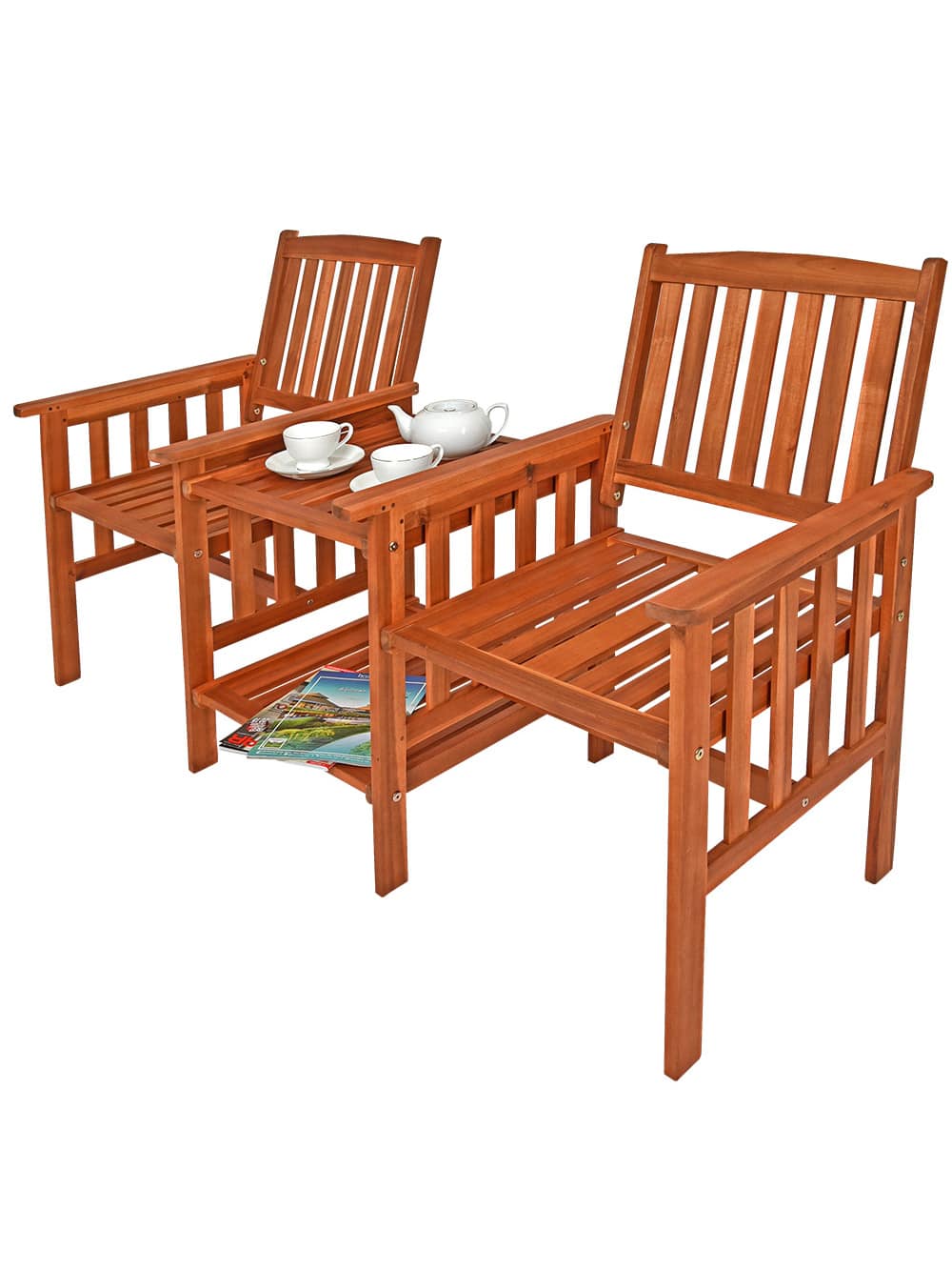 Tuinbank\u0020Acaciahout\u0020met\u0020Tafel\u0020164x63x91cm