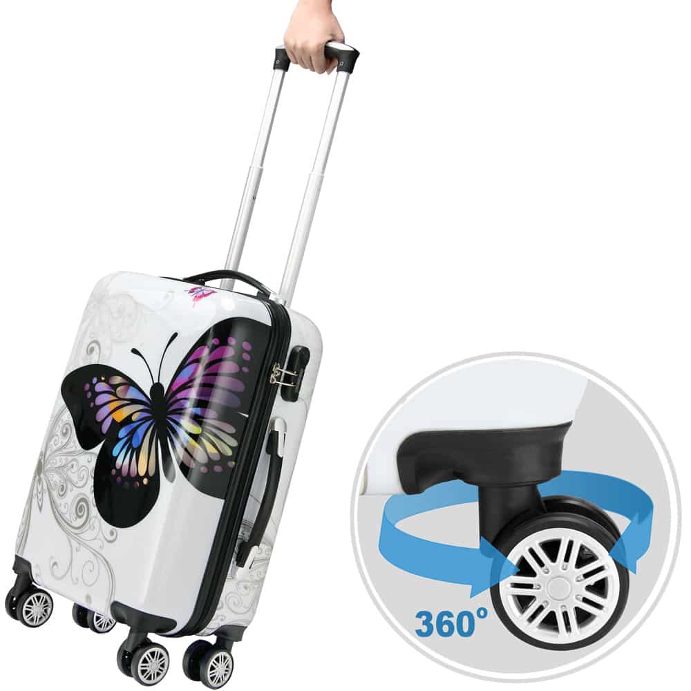 Butterfly\u00204\u002Ddelige\u0020hardcase\u0020kofferset\u0020polycarbonaat\u0020