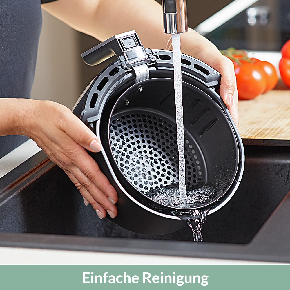 Heteluchtfriteuse\u0020Zwart\u0020RVS\u0020Kunststof\u00202,6L\u00201500W