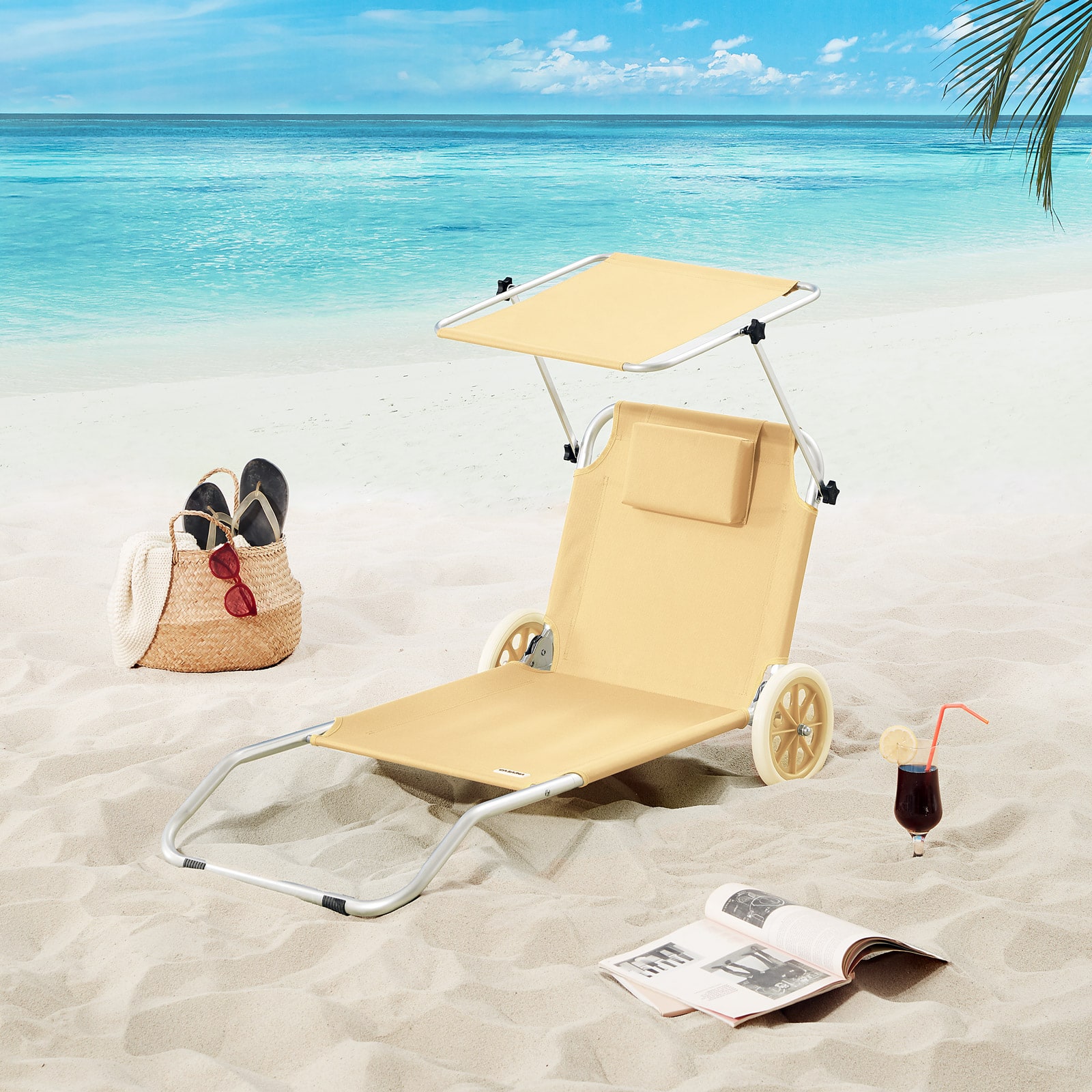 Ligbed\u0020Crete\u0020Beige\u0020Alu\u0020met\u0020wielen Ligbed\u0020Crete\u0020Beige\u0020Alu\u0020met\u0020wielen