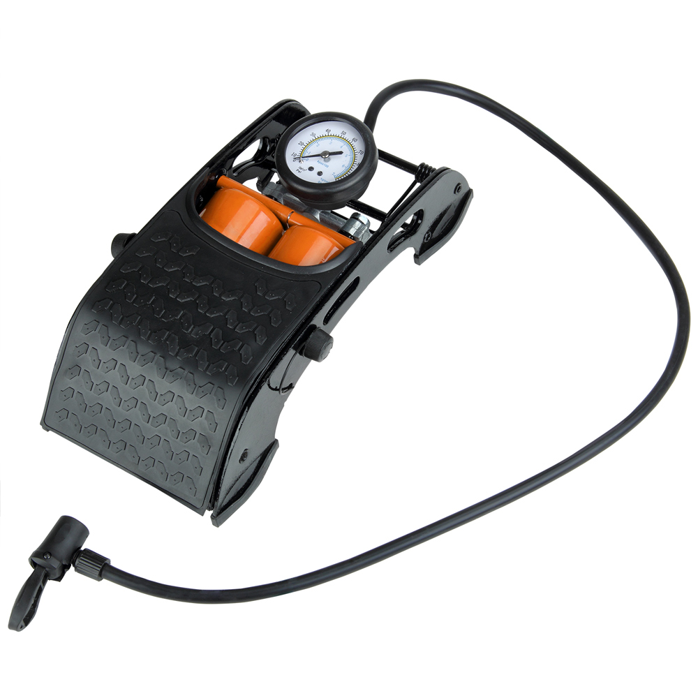 Voetluchtpomp\u0020Oranje\u0020met\u0020Manometer\u0020tot\u00207bar