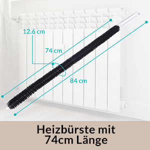 Radiatorborsel\u0020Staal\u002FNylon\u002078x4x4cm\u0020Flexibel