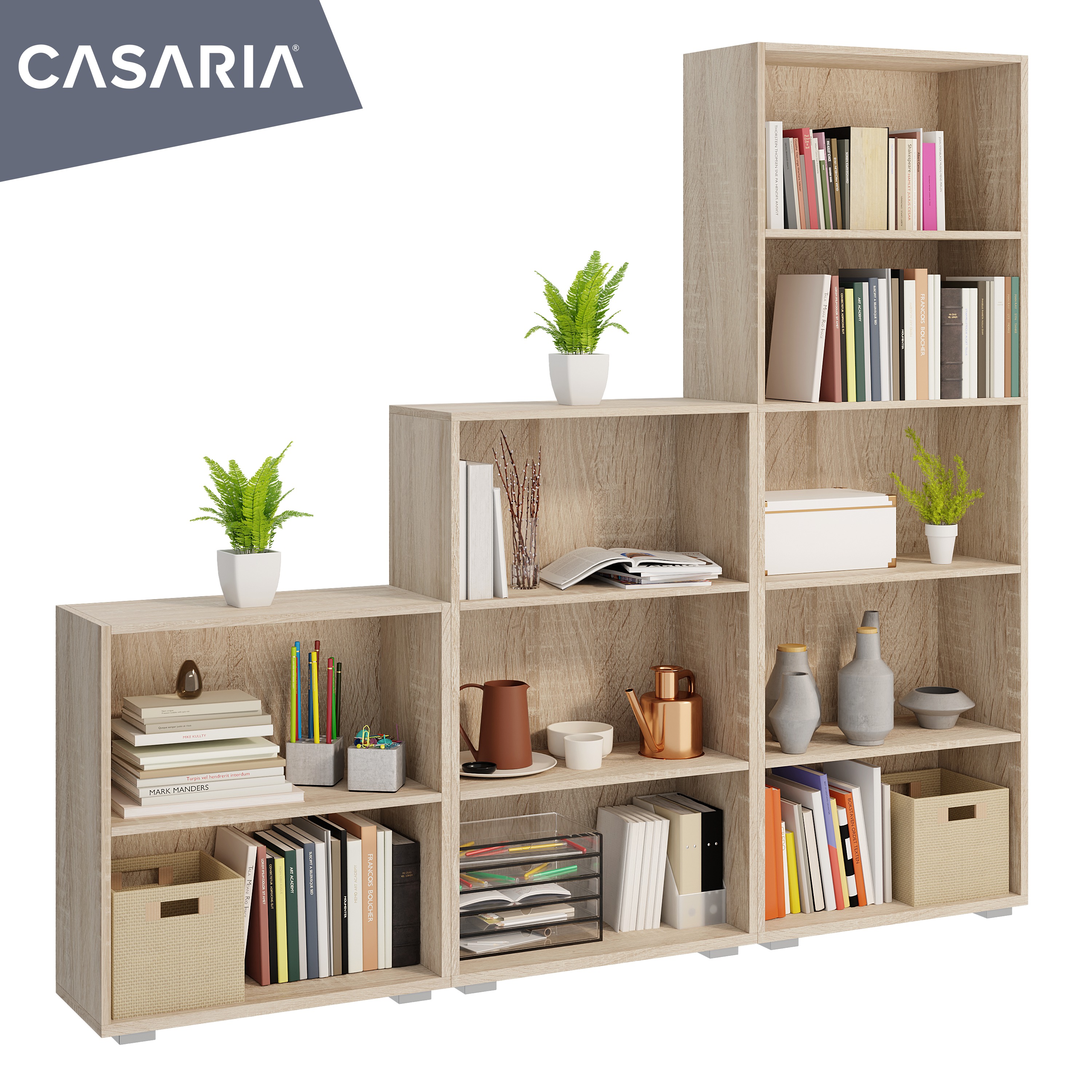 Boekenkast\u0020Vela\u0020Eikenhout\u00205\u0020Planken Boekenkast\u0020Vela\u0020Eikenhout\u00205\u0020Planken