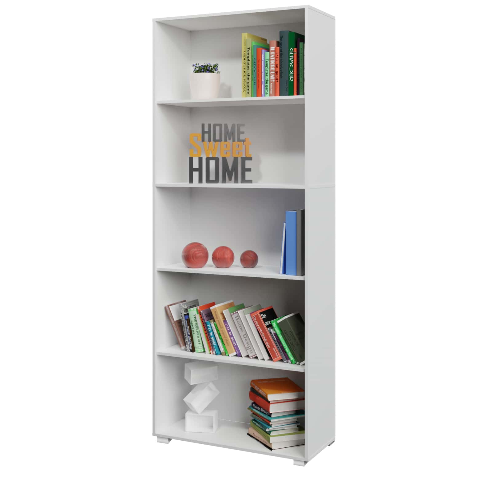 Boekenkast\u0020Vela\u0020Wit\u00205\u0020Planken Boekenkast\u0020Vela\u0020Wit\u00205\u0020Planken